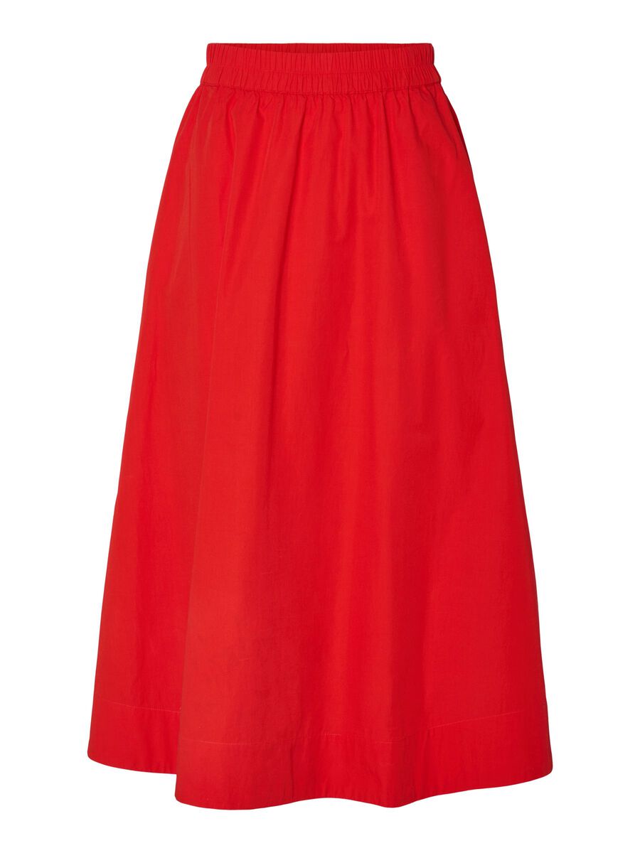 Coleen Ankle Skirt (Fiery Red)