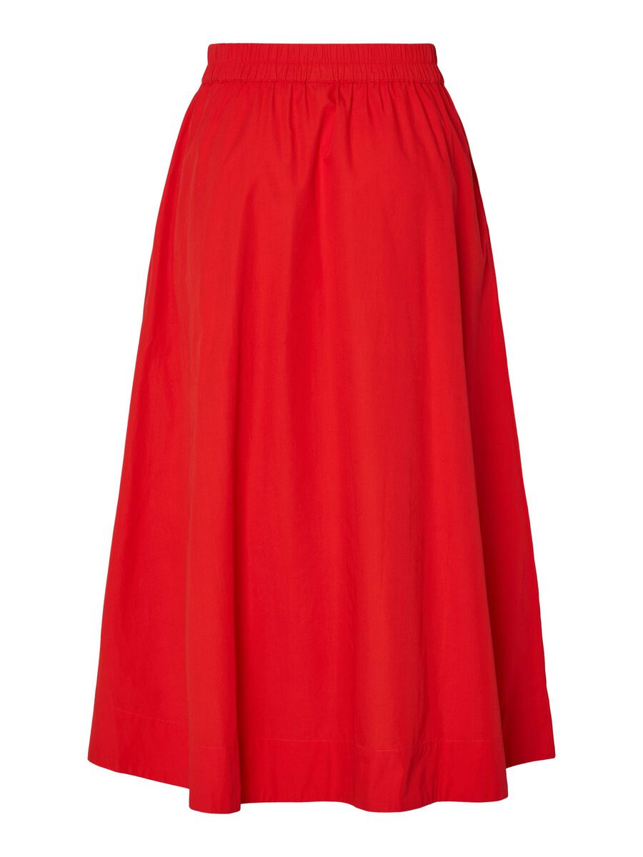 Coleen Ankle Skirt (Fiery Red)