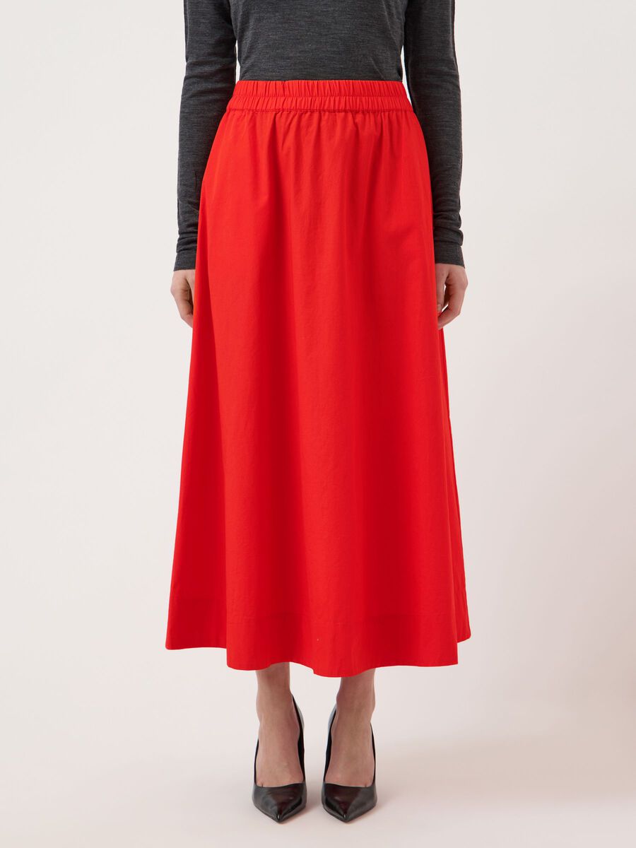 Coleen Ankle Skirt (Fiery Red)