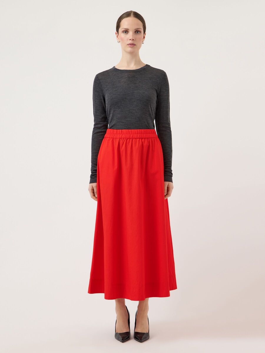 Coleen Ankle Skirt (Fiery Red)