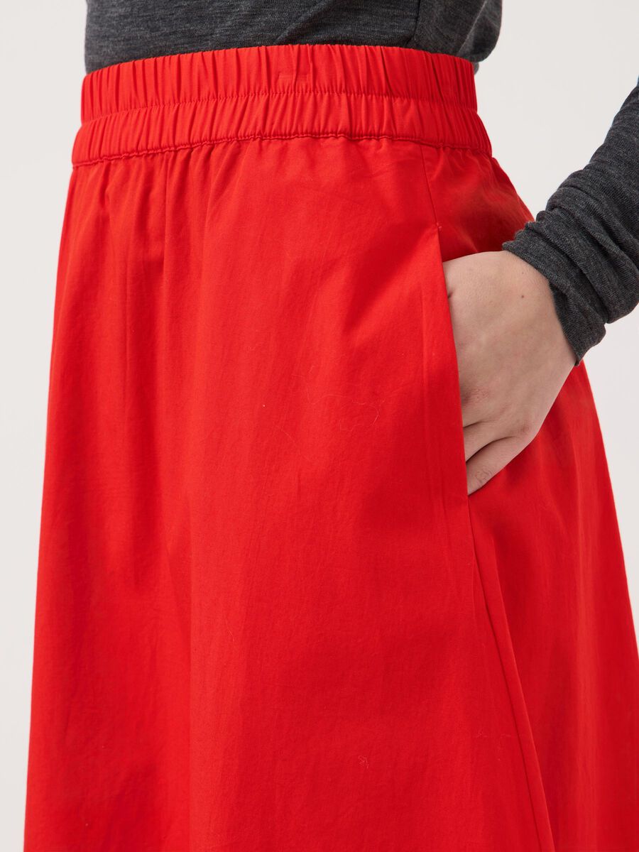 Coleen Ankle Skirt (Fiery Red)