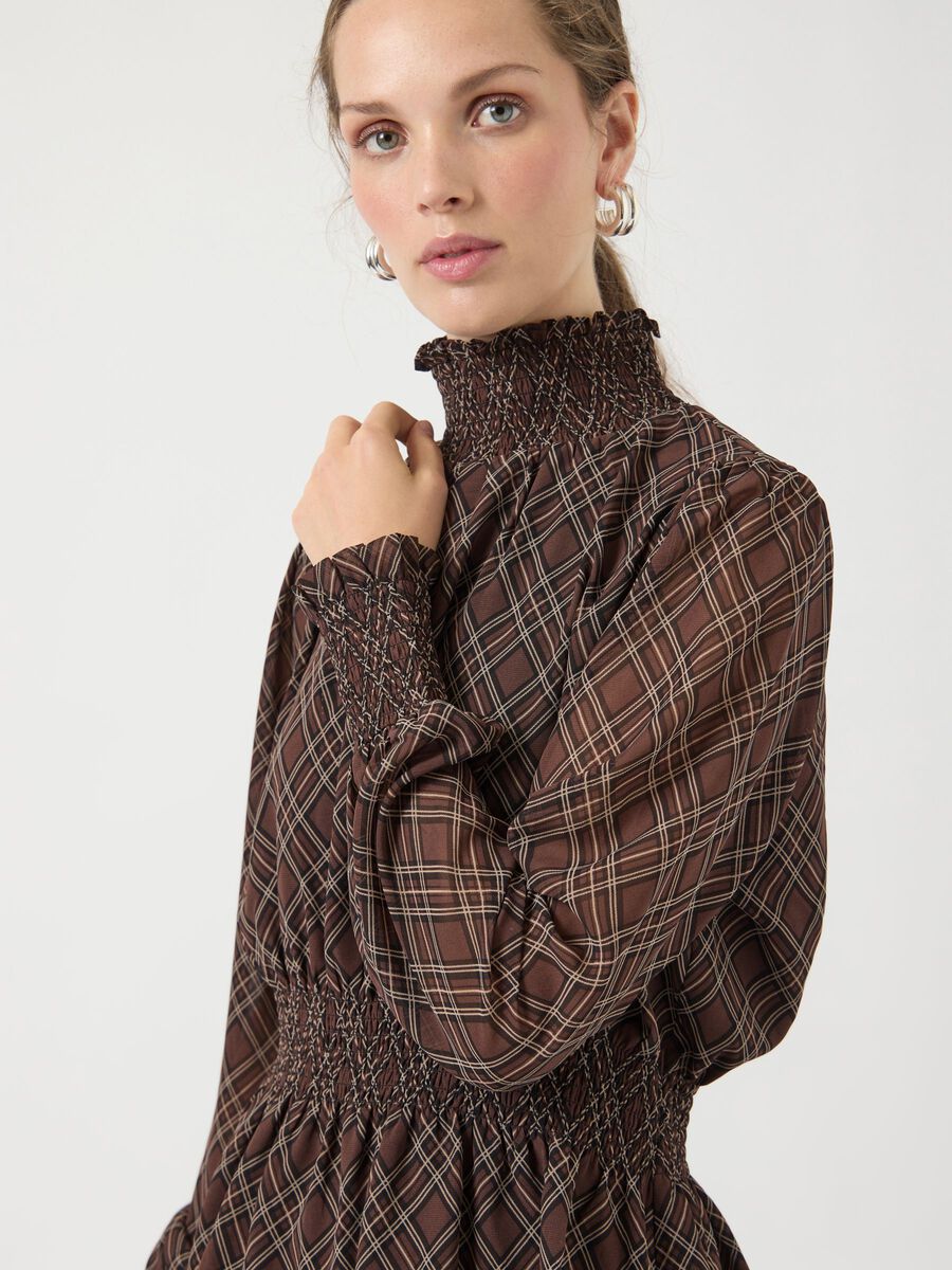 Cora High Neck Top (Sassafras/Check)