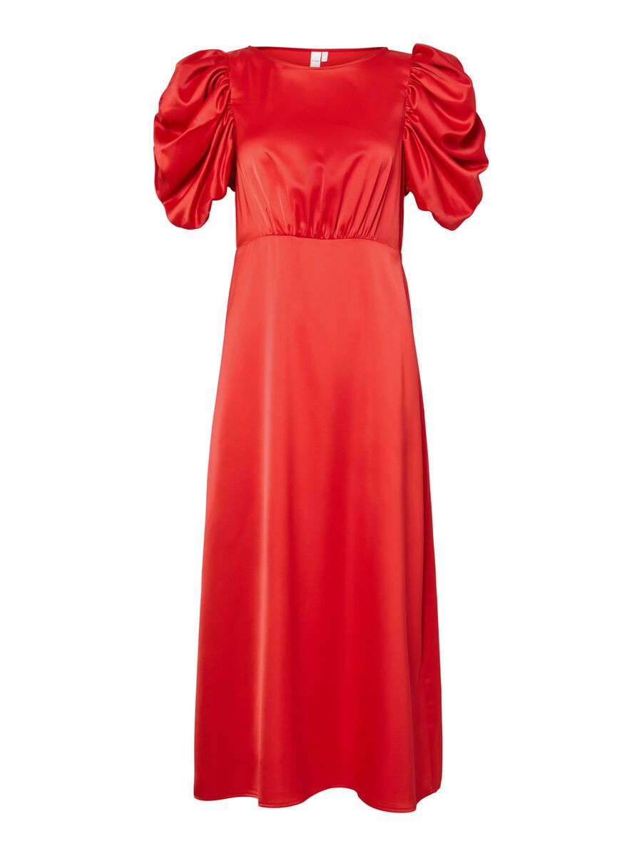 Elaine Midi Dress (Fiery Red)