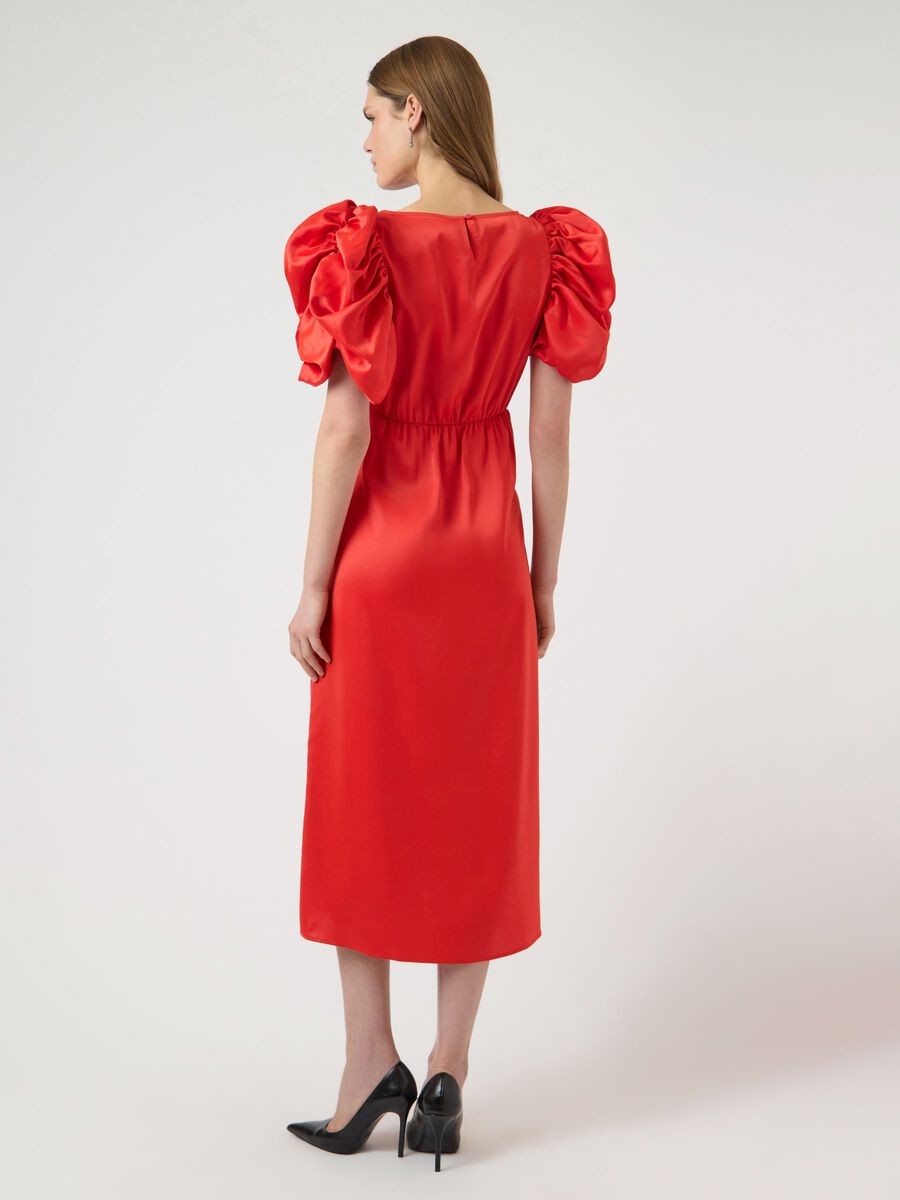 Elaine Midi Dress (Fiery Red)