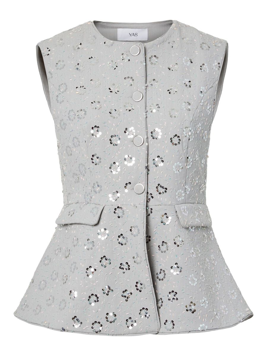 Soller Embellished Waistcoat (High Rise/Grey)