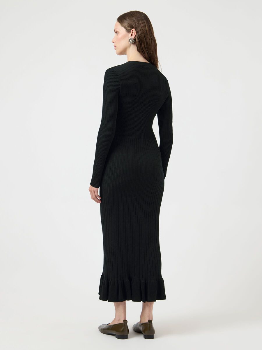 Mikla Long Knit Dress (Black)