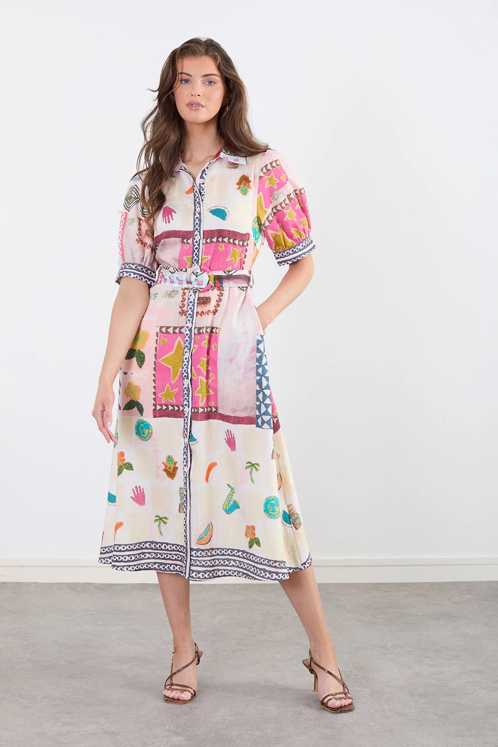 Eliza Shirt Dress (Pink)