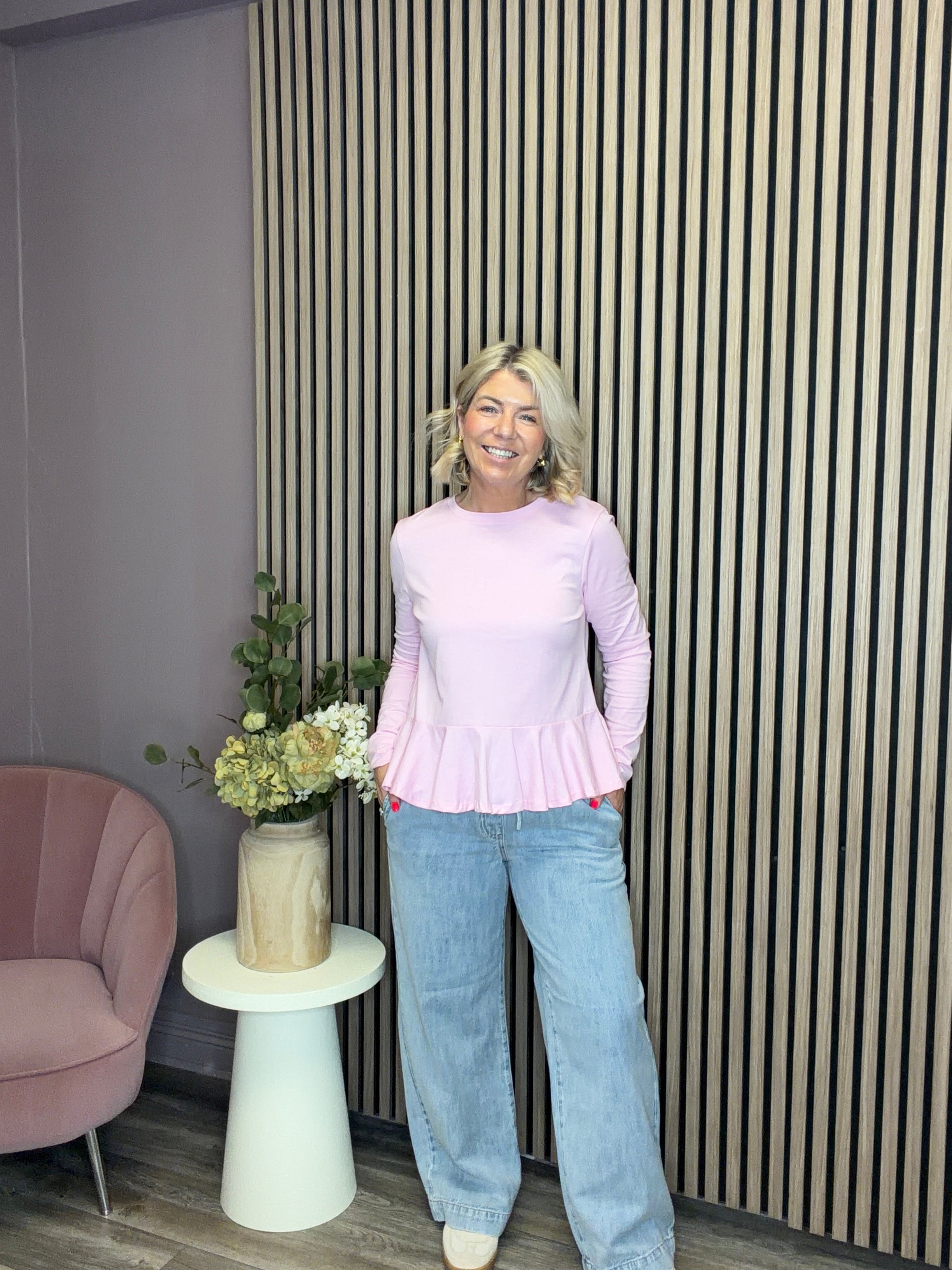 Glenda Wide Leg Jeans (Light Blue)