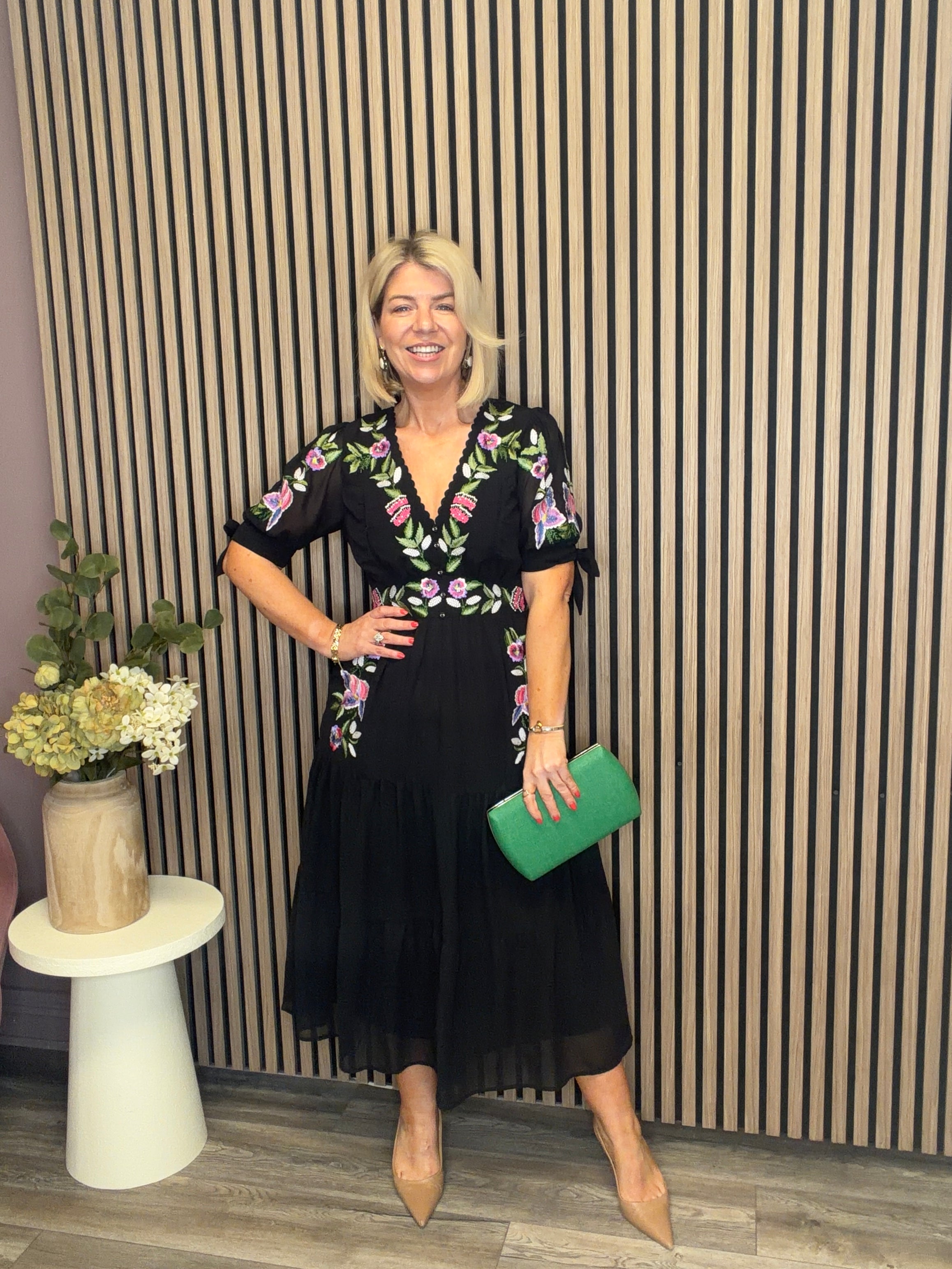 The April Midi Dress (Black)