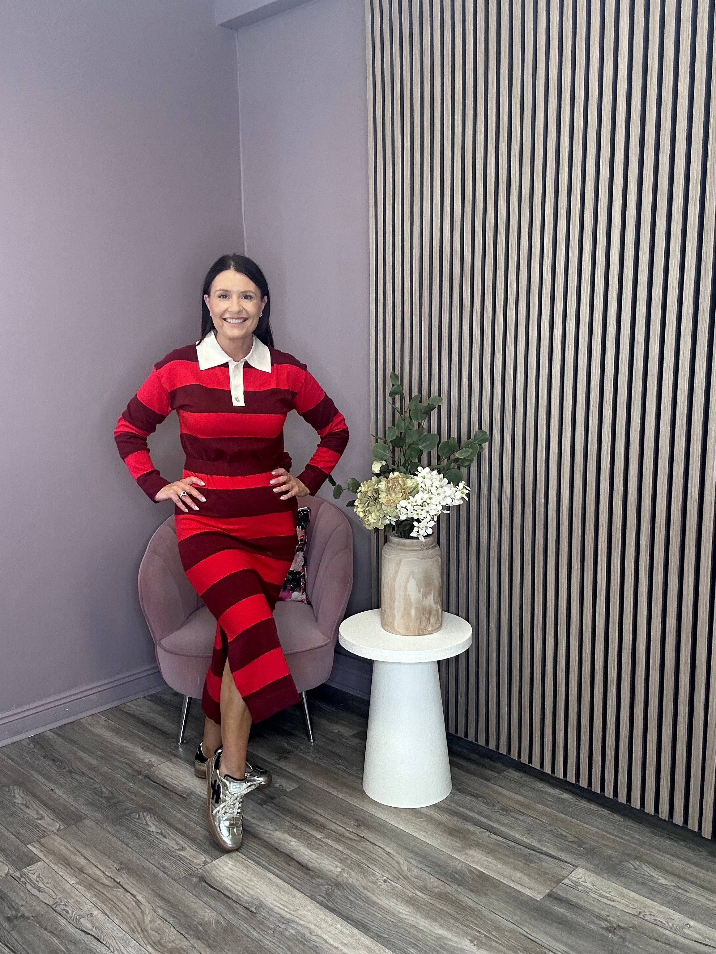 Takayama Knit Dress (Red)