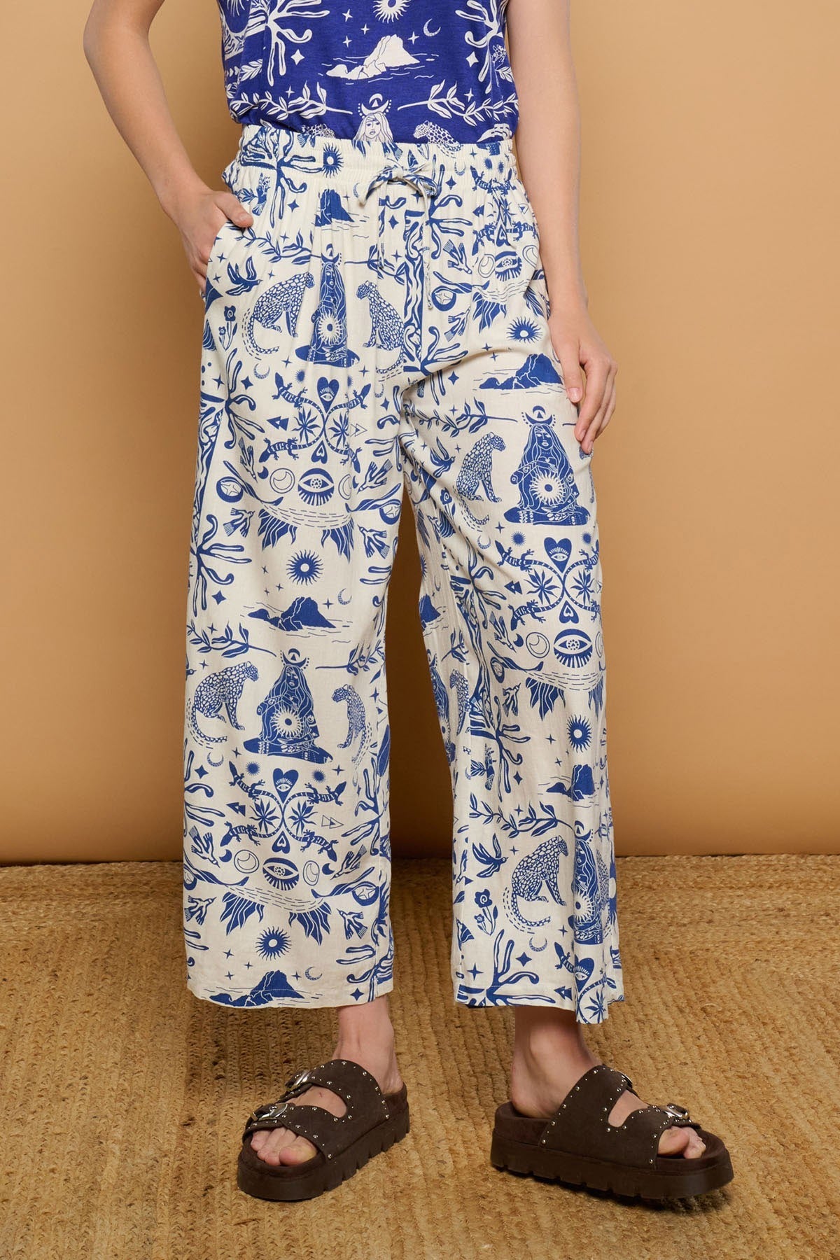 Tanti Trousers (White/Blue)
