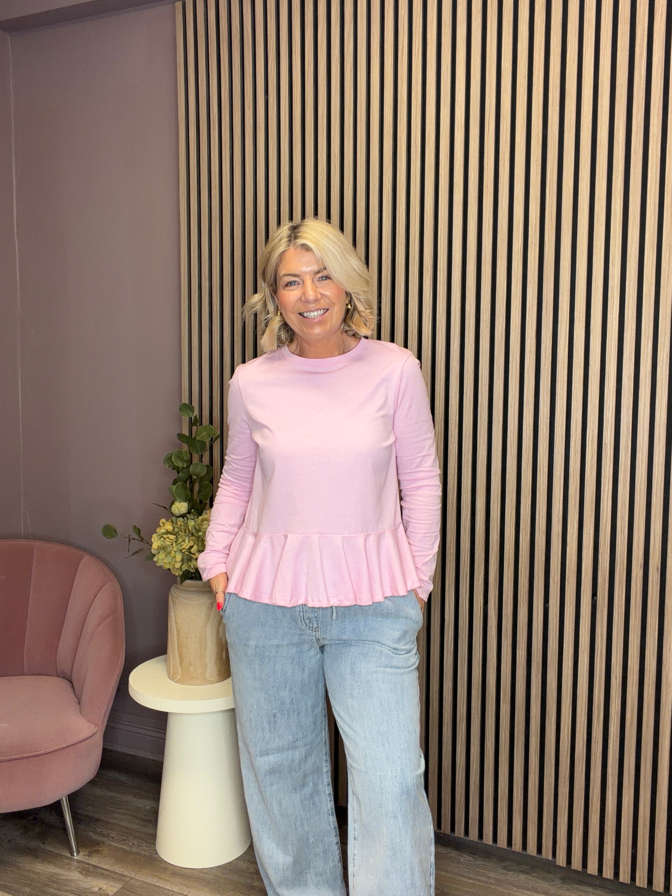 Danilla Peplum Top (Spoonbill)