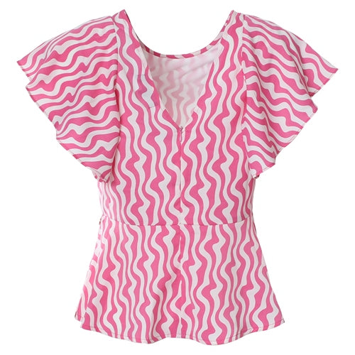 POLLY TOP (PINK/WHITE)