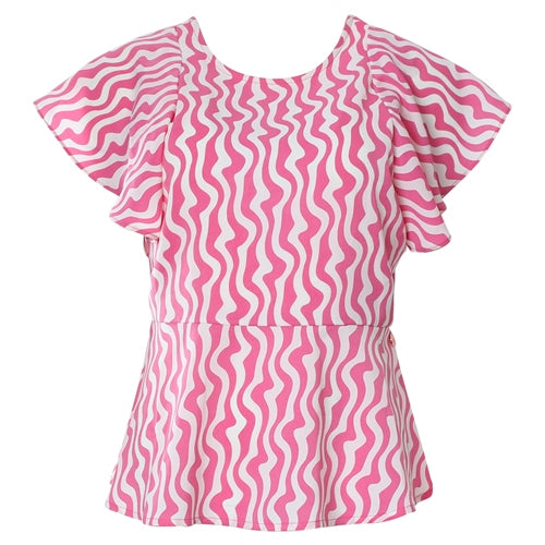 POLLY TOP (PINK/WHITE)