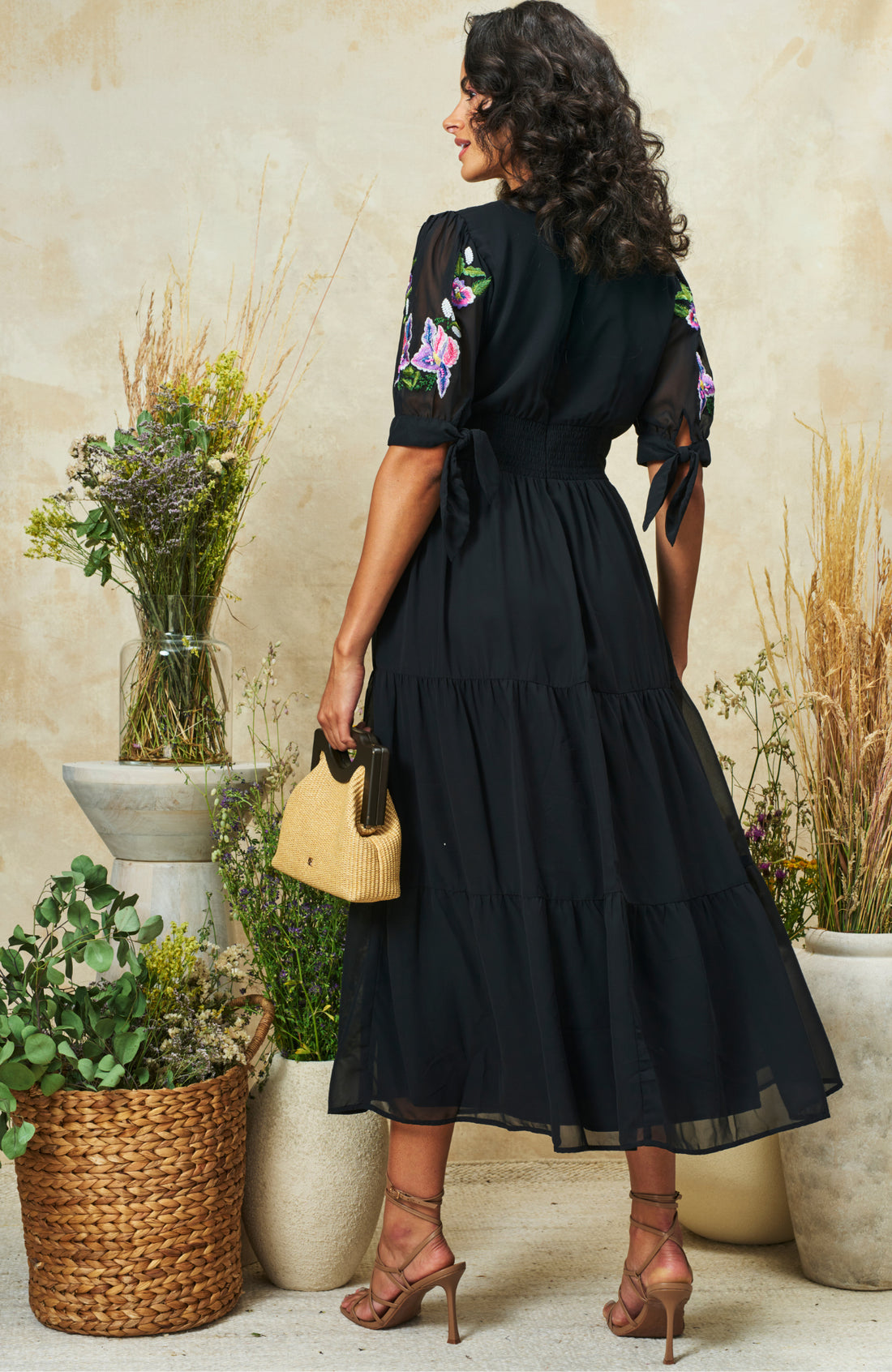 The April Midi Dress (Black)