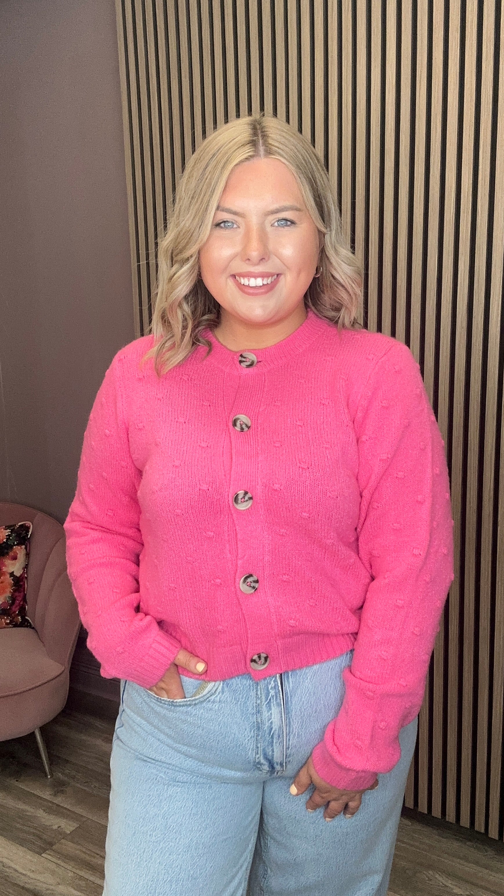 Sofie Knit Cardigan (Sangria Sunset)