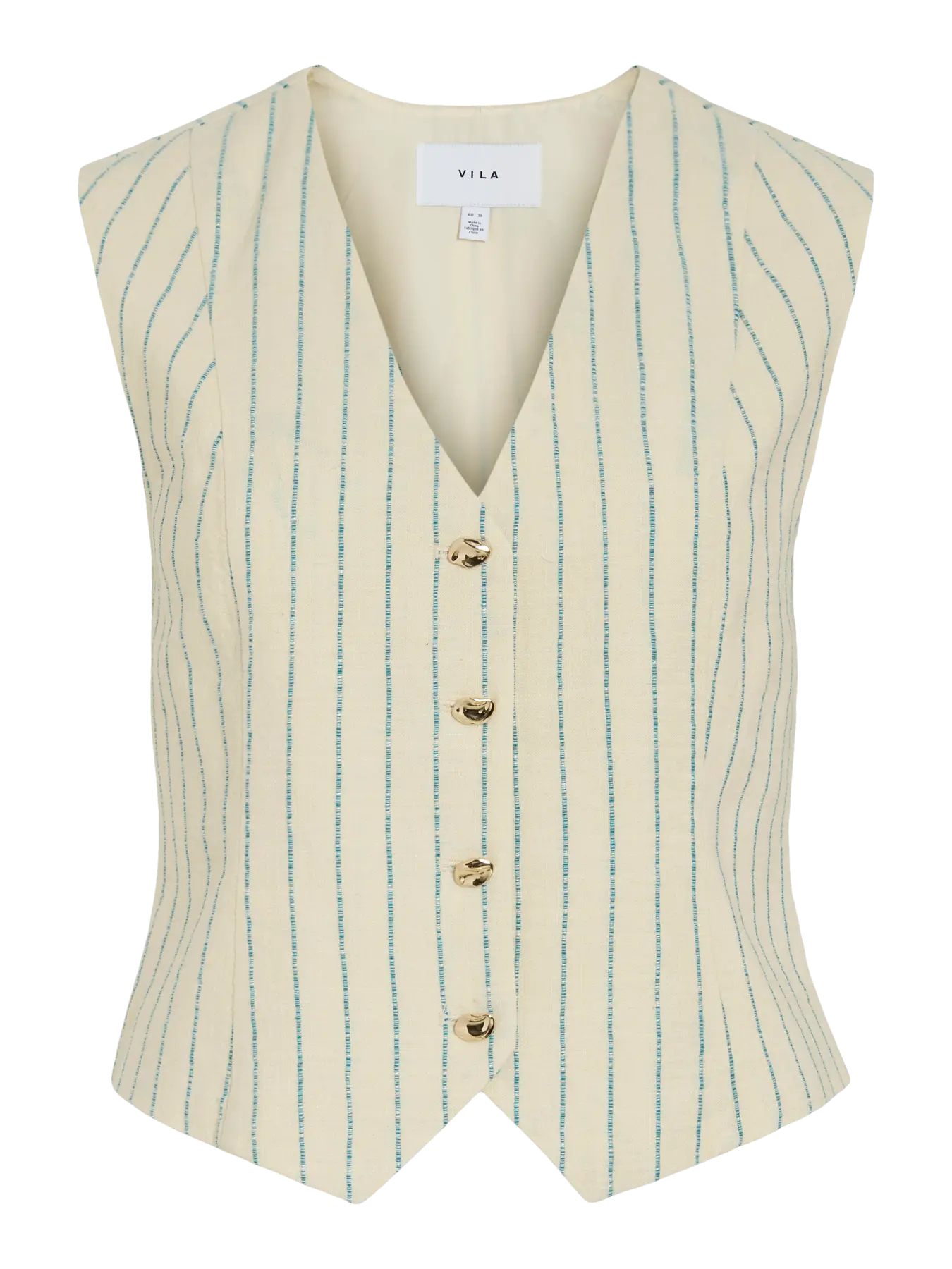 Aya Waistcoat (Birch/Enamel Blue)