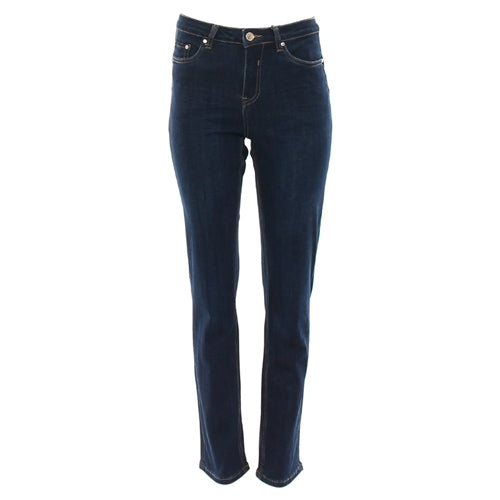 Georgia Straight Tummy Tuck Jeans Short Leg (Mid Blue)
