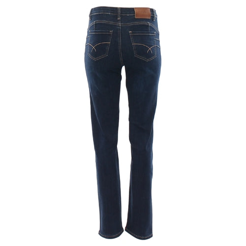 Georgia Straight Tummy Tuck Jeans Short Leg (Mid Blue)