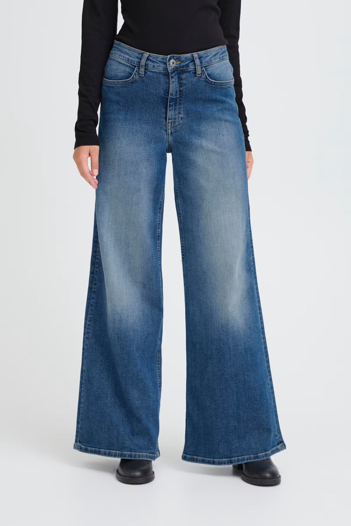 Imogen Wide Leg Jeans (Medium Blue/Leg 32")