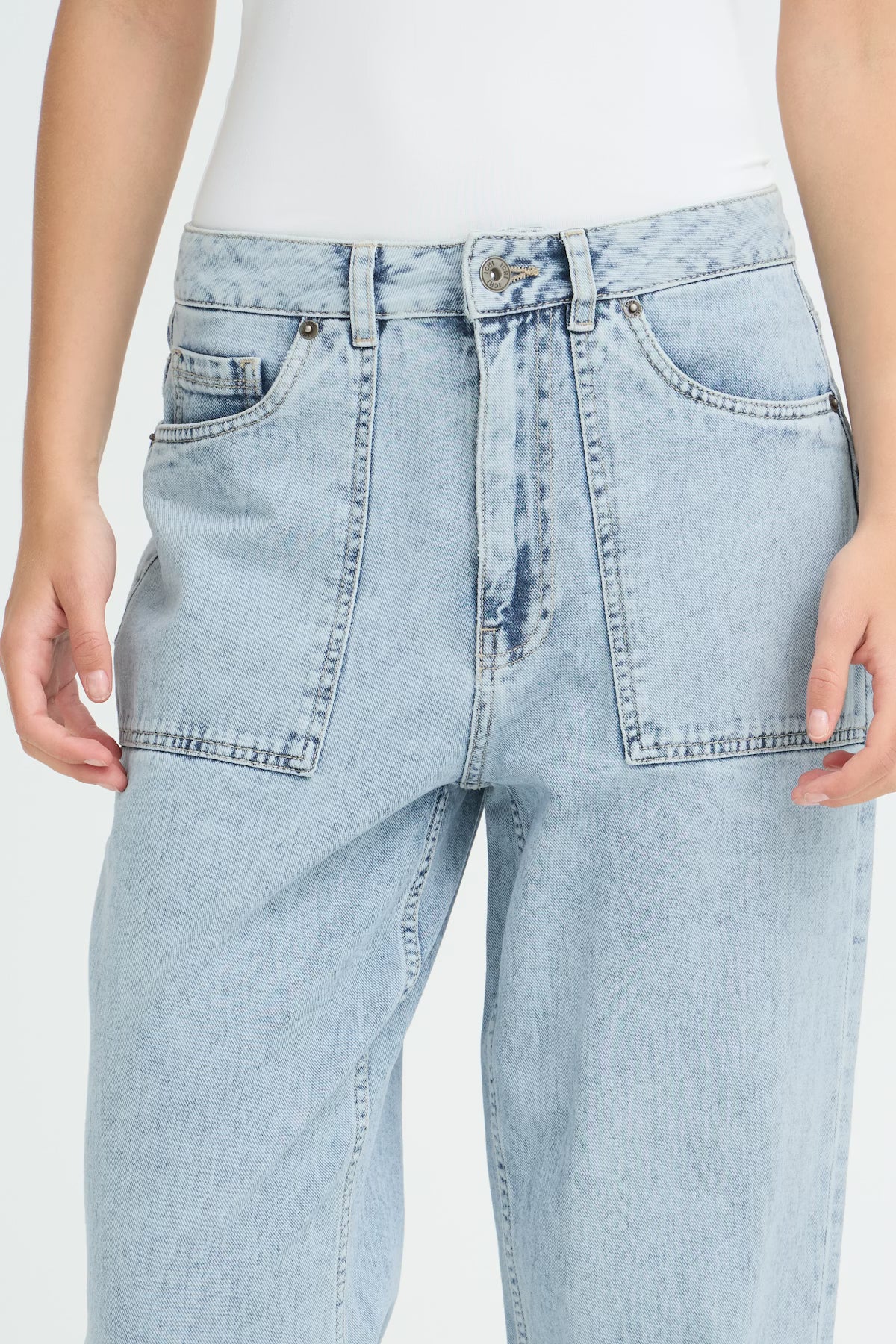 Ella Ankle Length Jeans (Light Blue/Stonewashed)