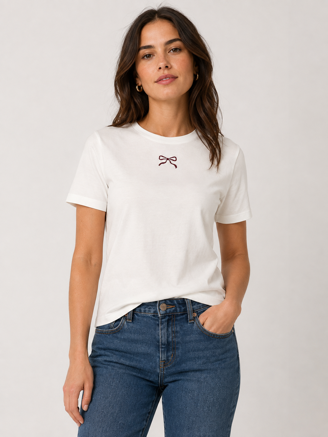 Sybil T-Shirt (White/Port)