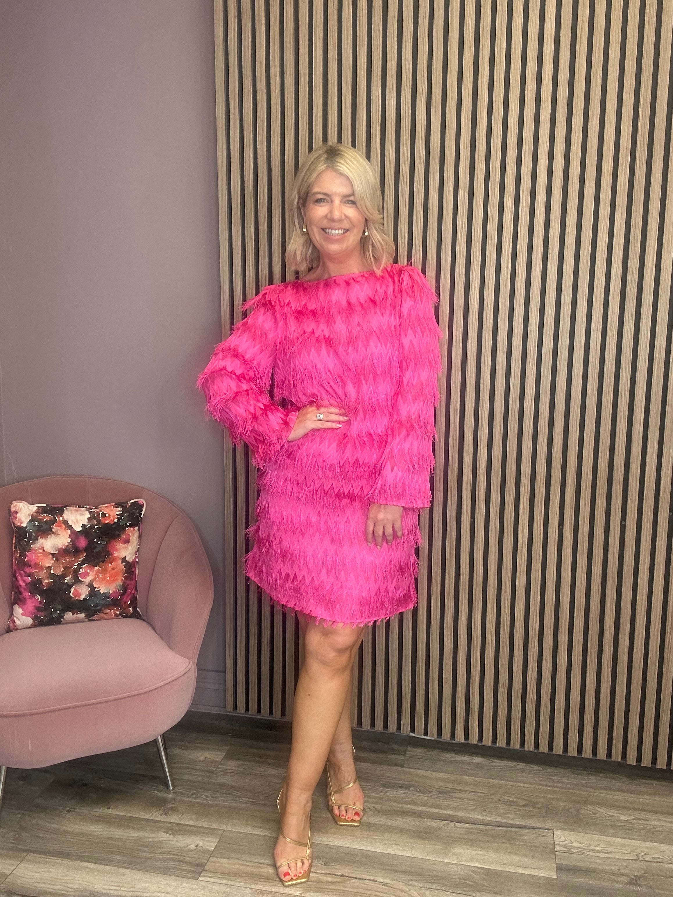 Nell Mini Dress (Raspberry Rose)