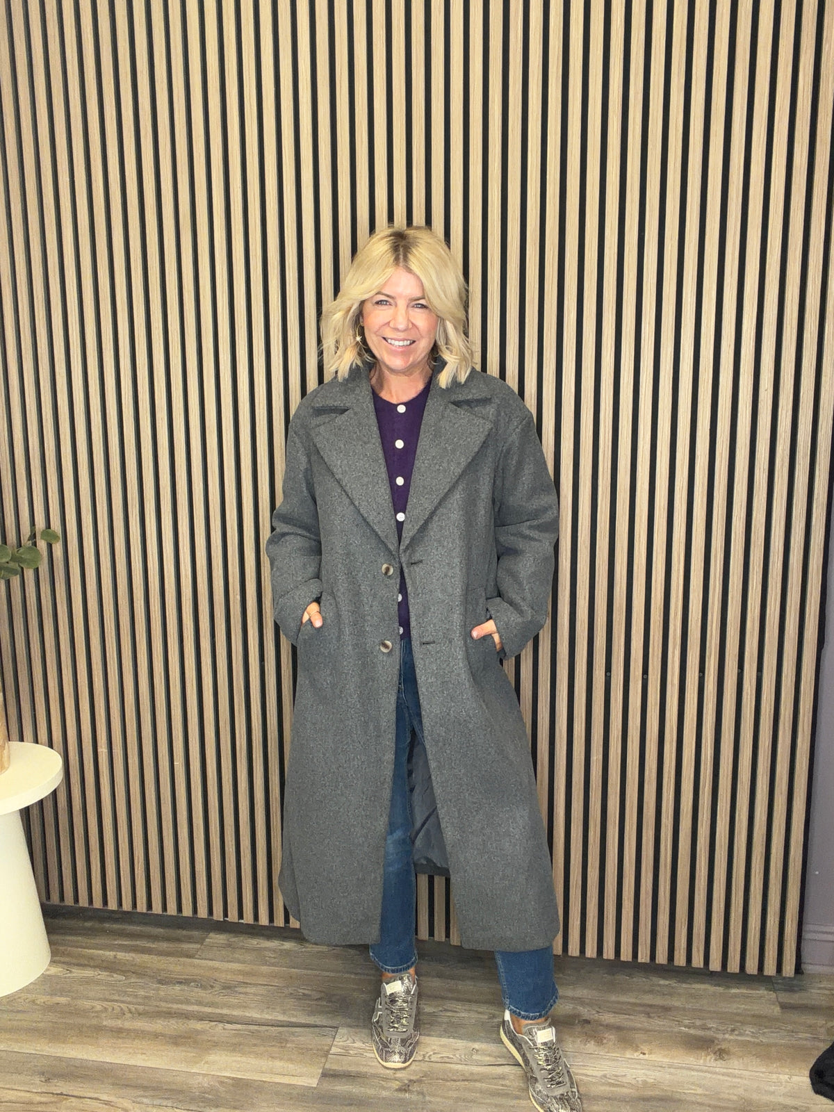 Kendra Coat (Dark Grey Melange)