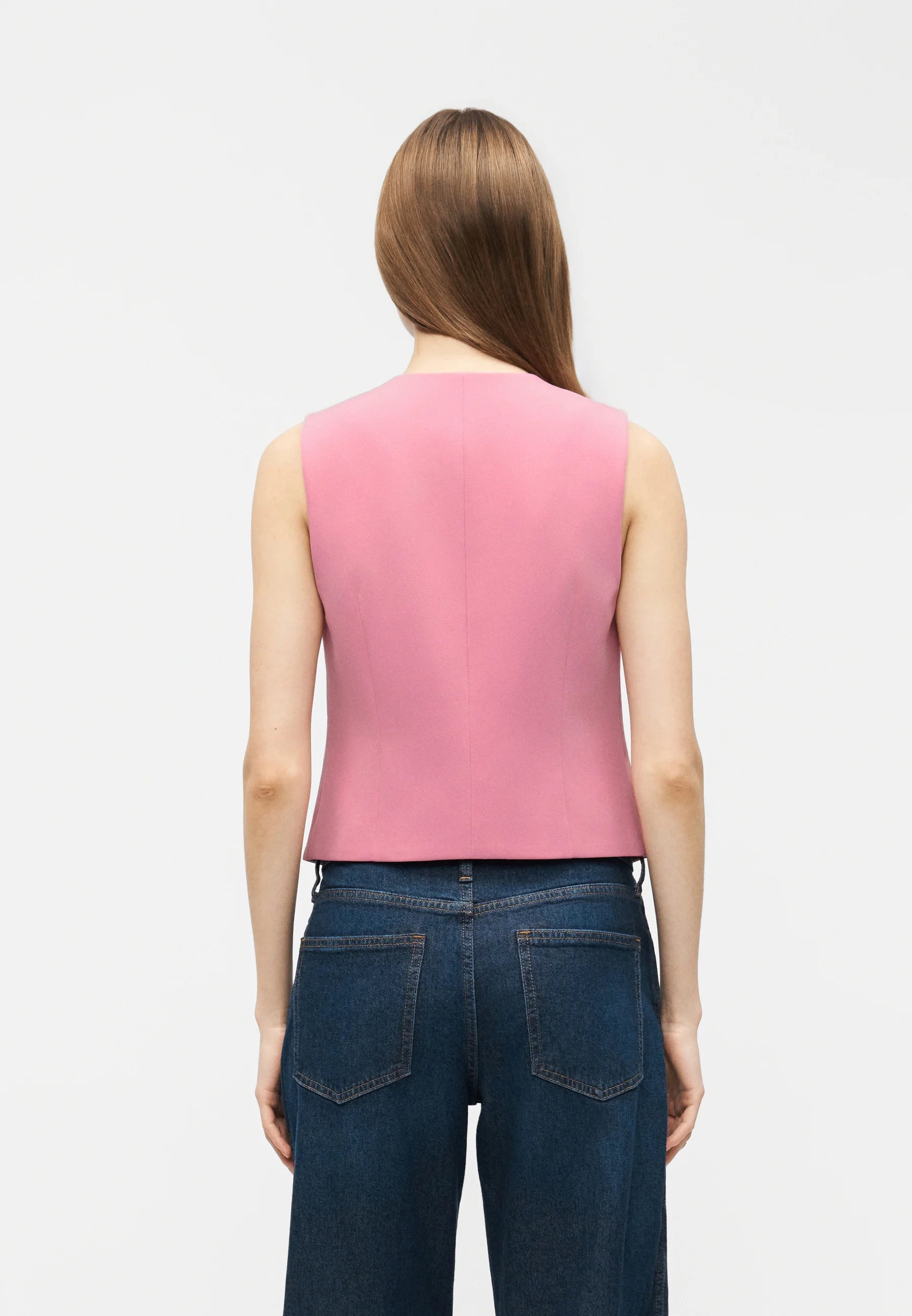 Sive Tailored Waistcoat (Sea Pink)