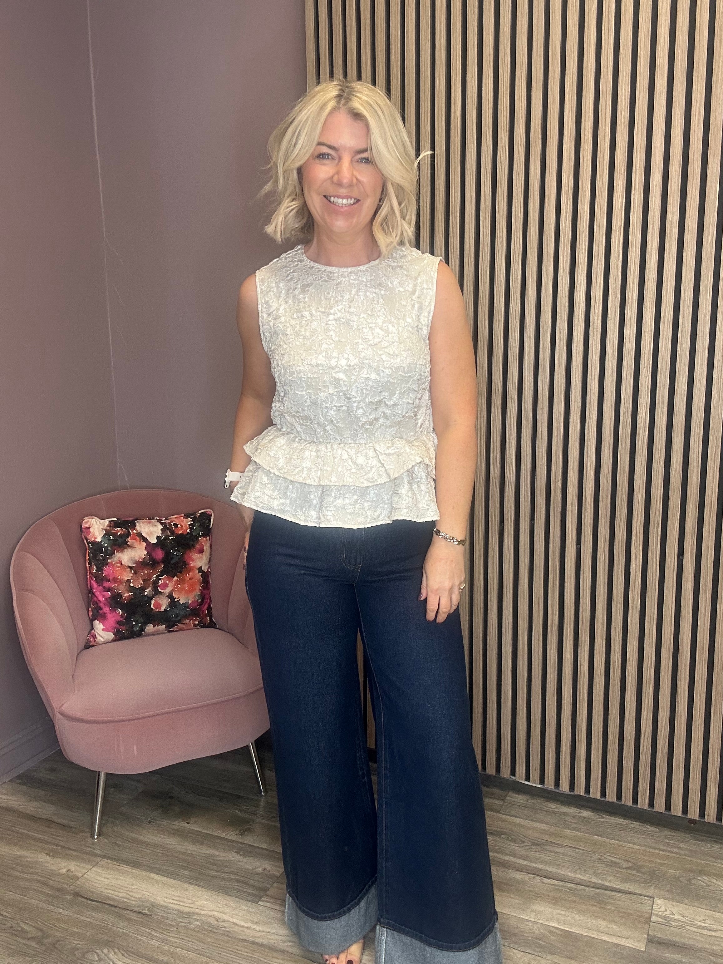 Fiona Sleeveless Top (Birch)