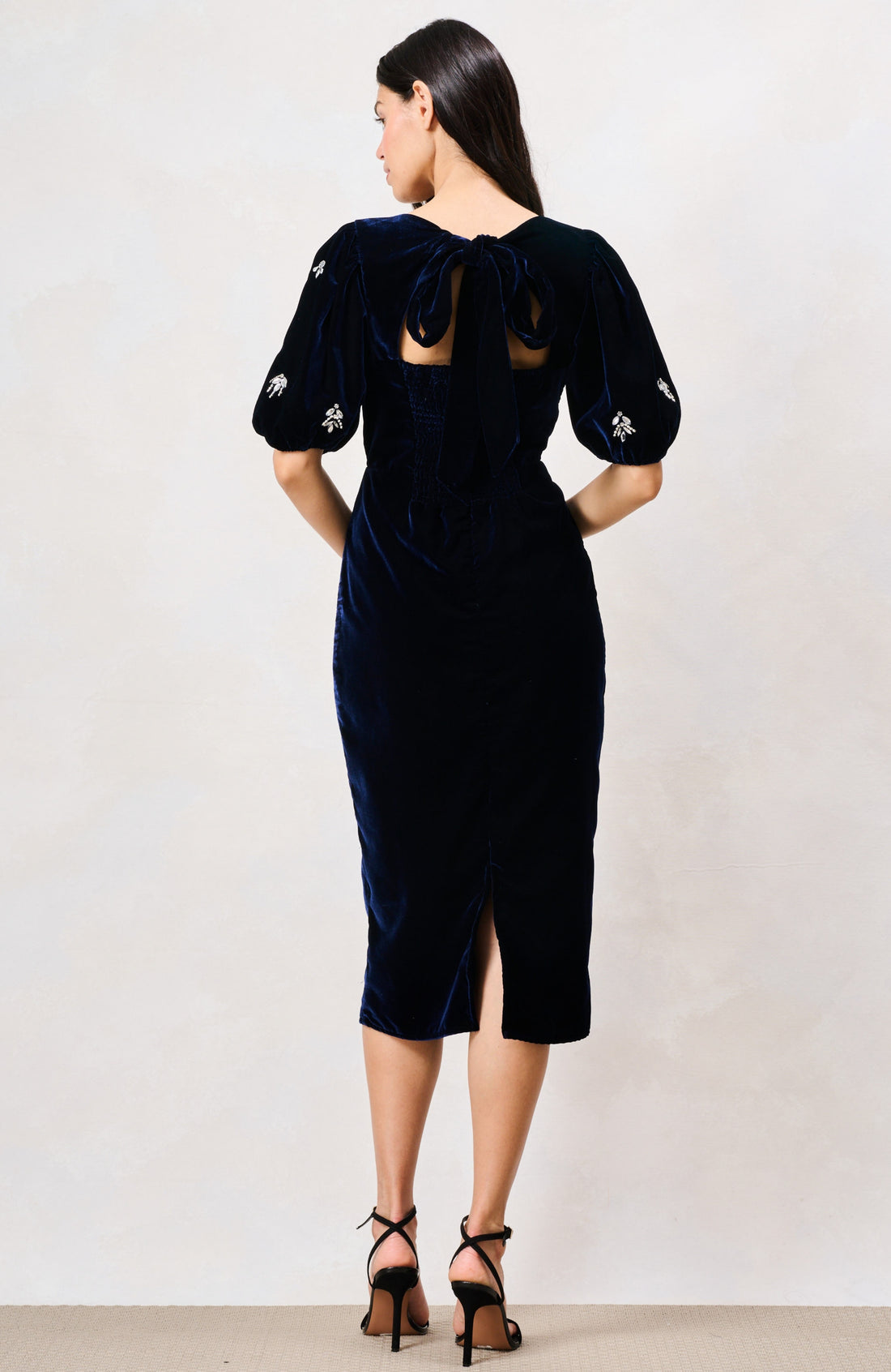The Veloura Midi Dress (Dark Blue)