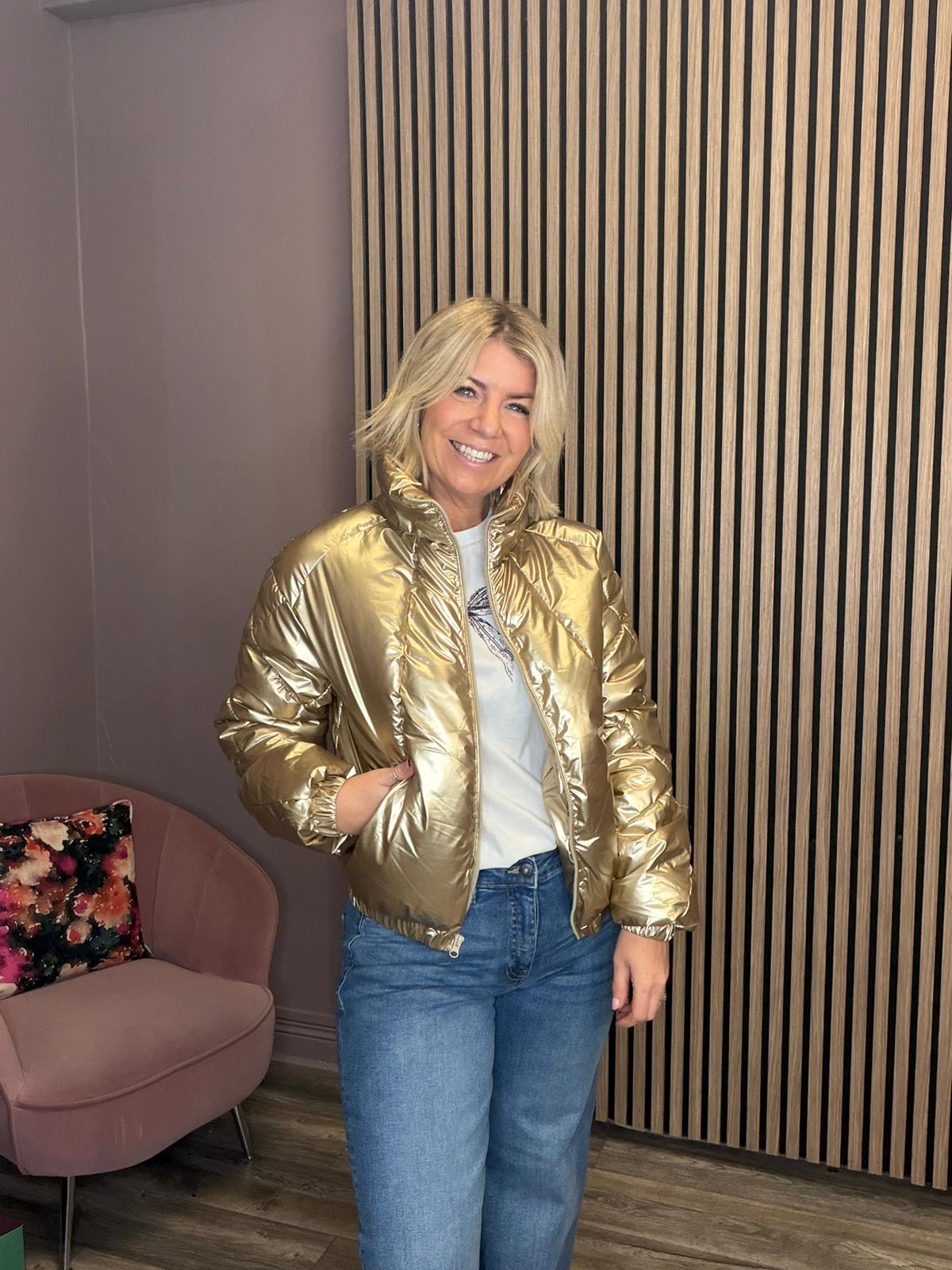 Ioana Quilted Jacket (Gold)