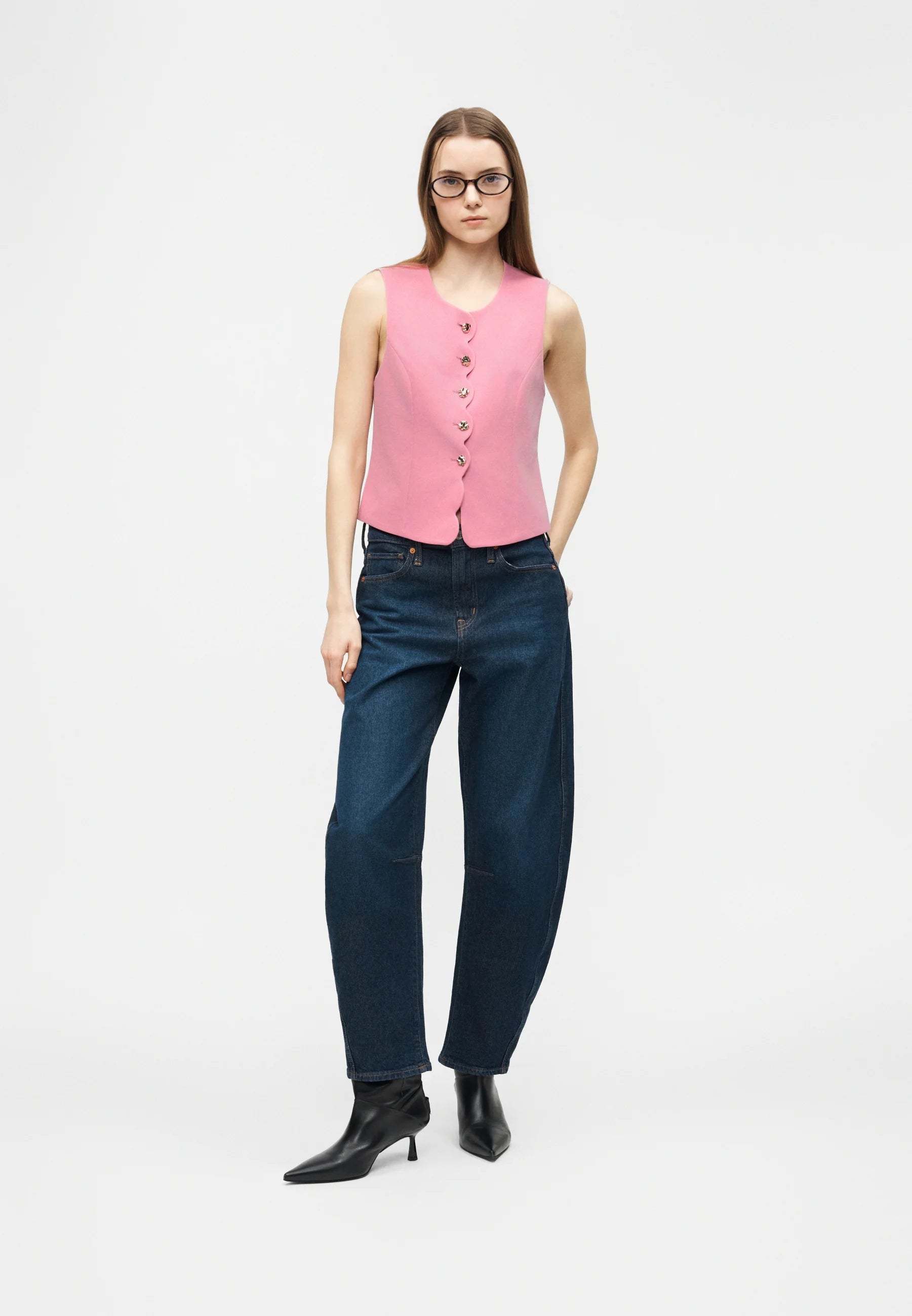 Sive Tailored Waistcoat (Sea Pink)