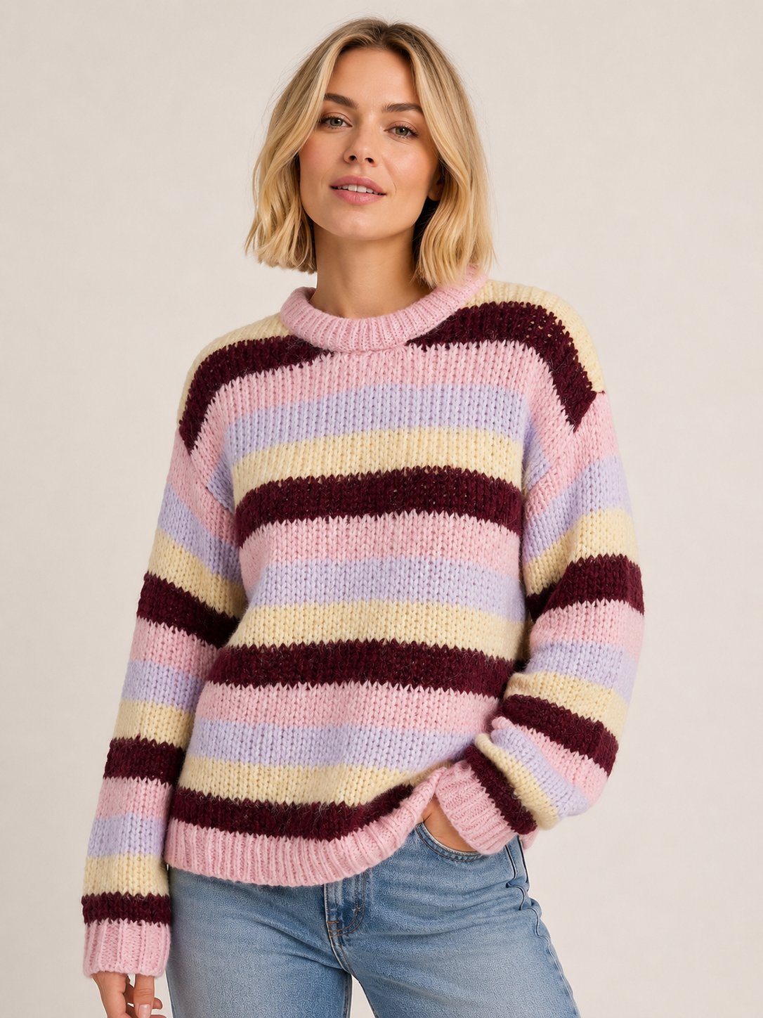 Dorthea Jumper (Roseate/Wine)