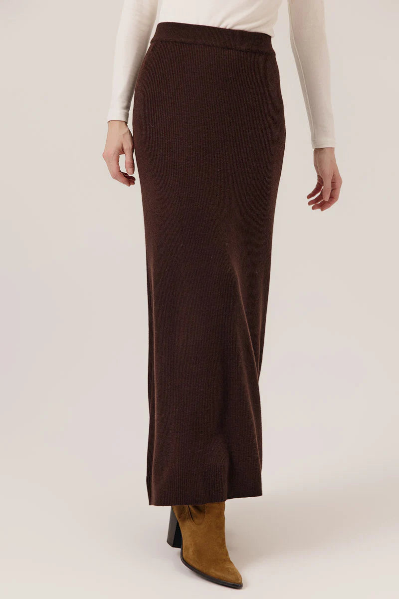 Sierra Ankle Skirt (Brown)