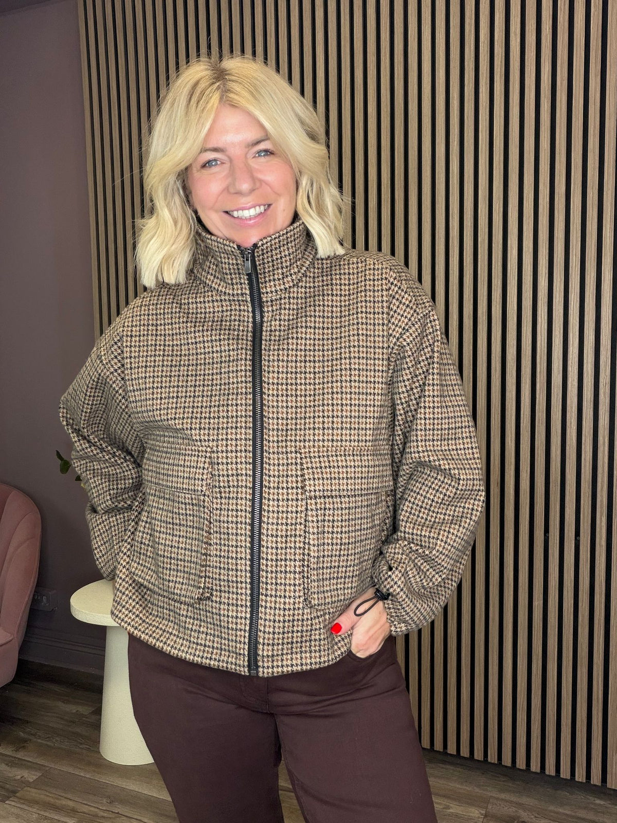 Solange Jacket (Brown Check)