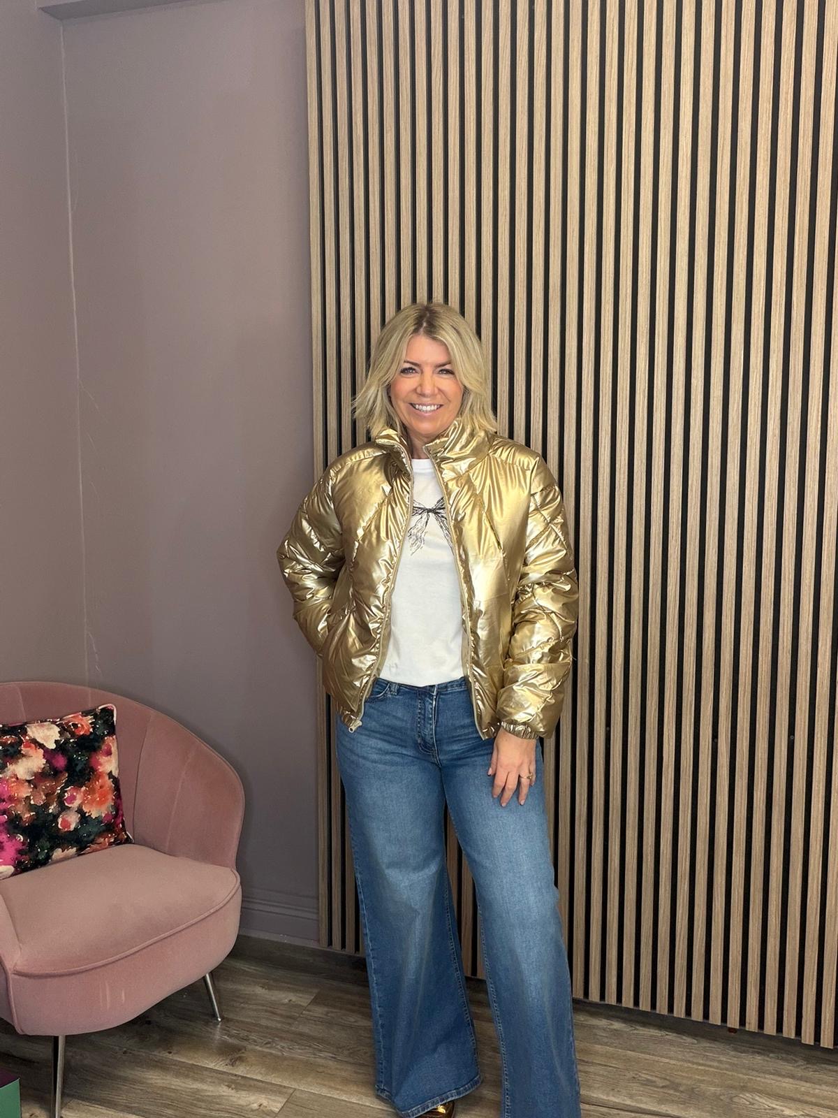 Ioana Quilted Jacket (Gold)