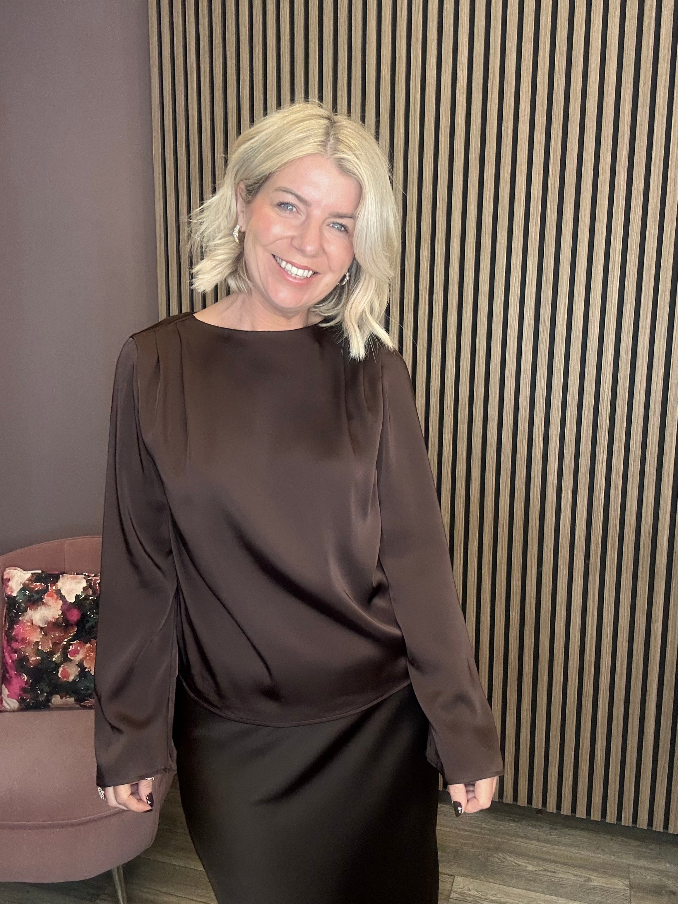 Ruth Boatneck Top (Coffee Bean)