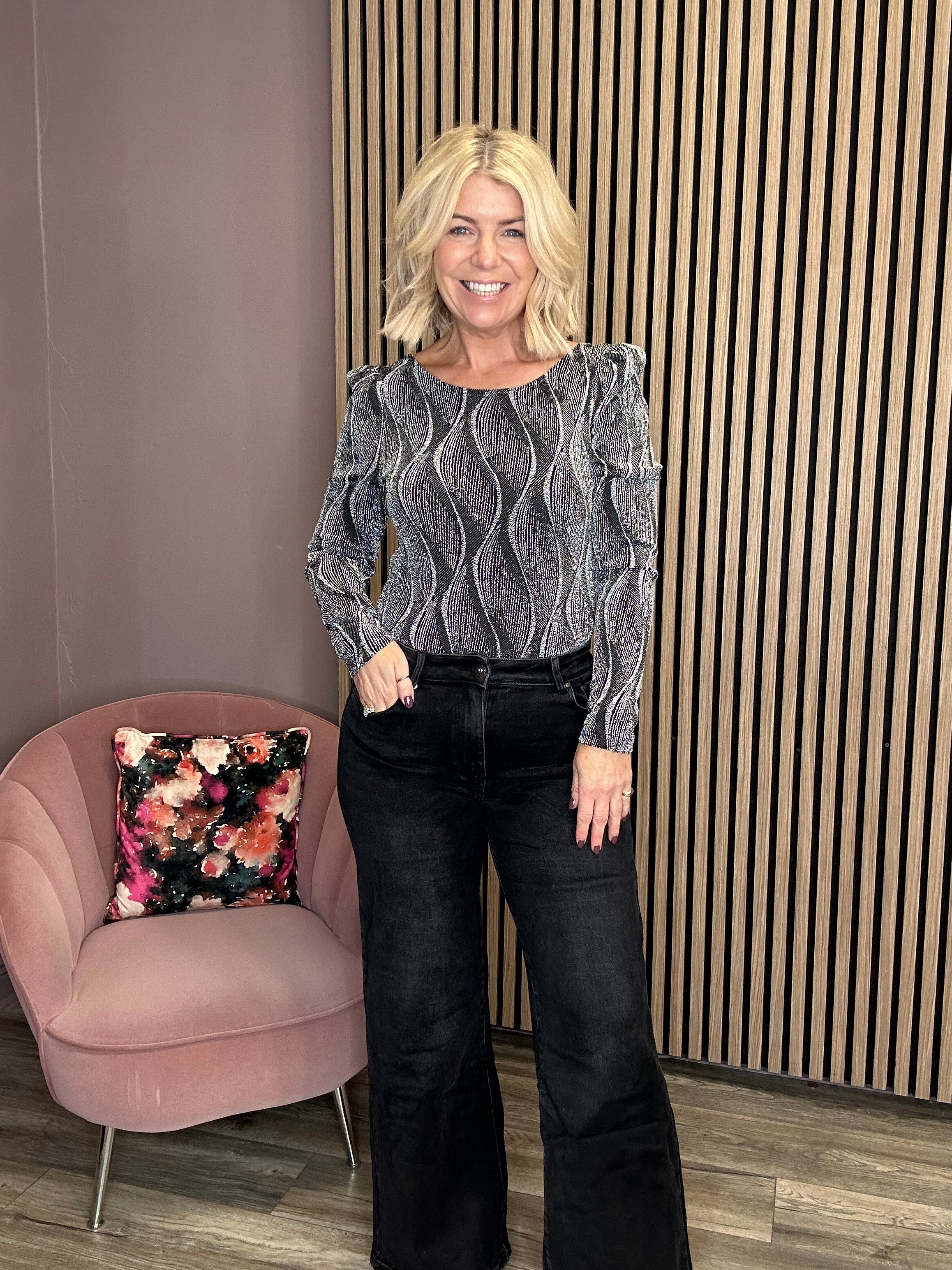 Steffi Bodysuit (Silver/Black Lure)