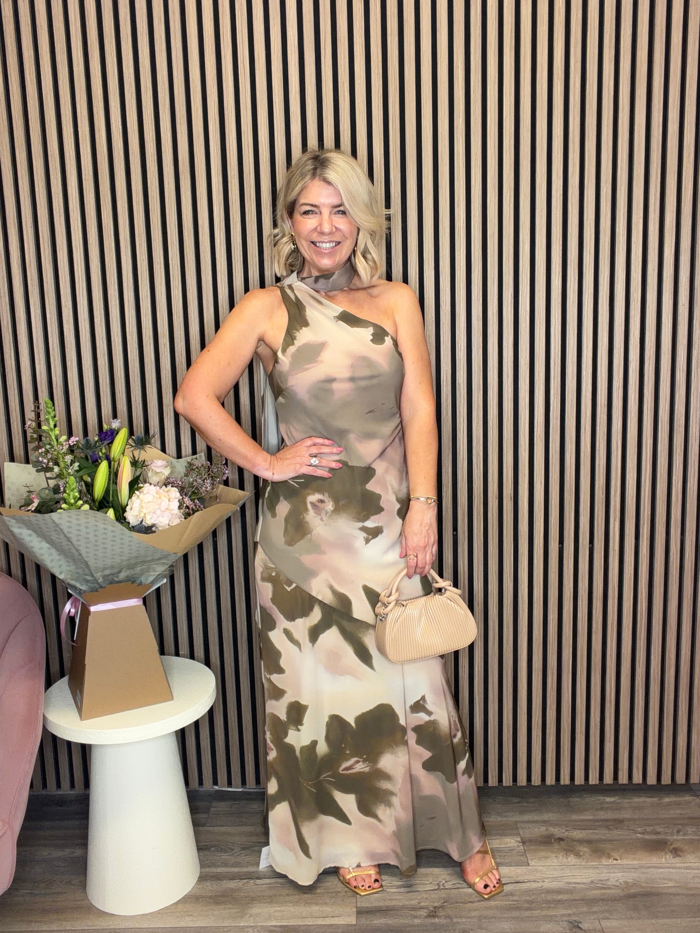 Sheree Maxi Dress (Neutral/Brown)