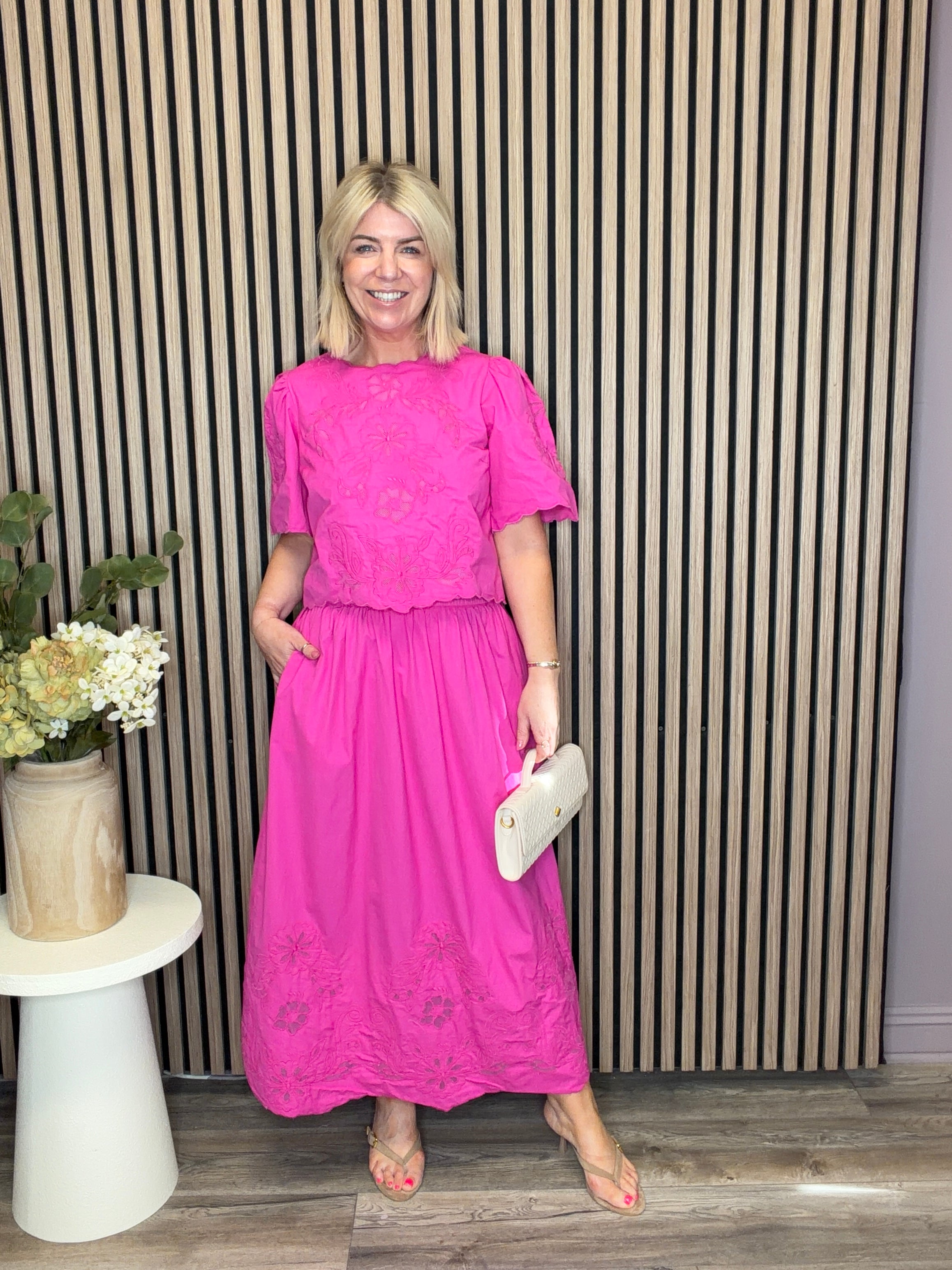 Shona Ankle Skirt (Rose Violet)
