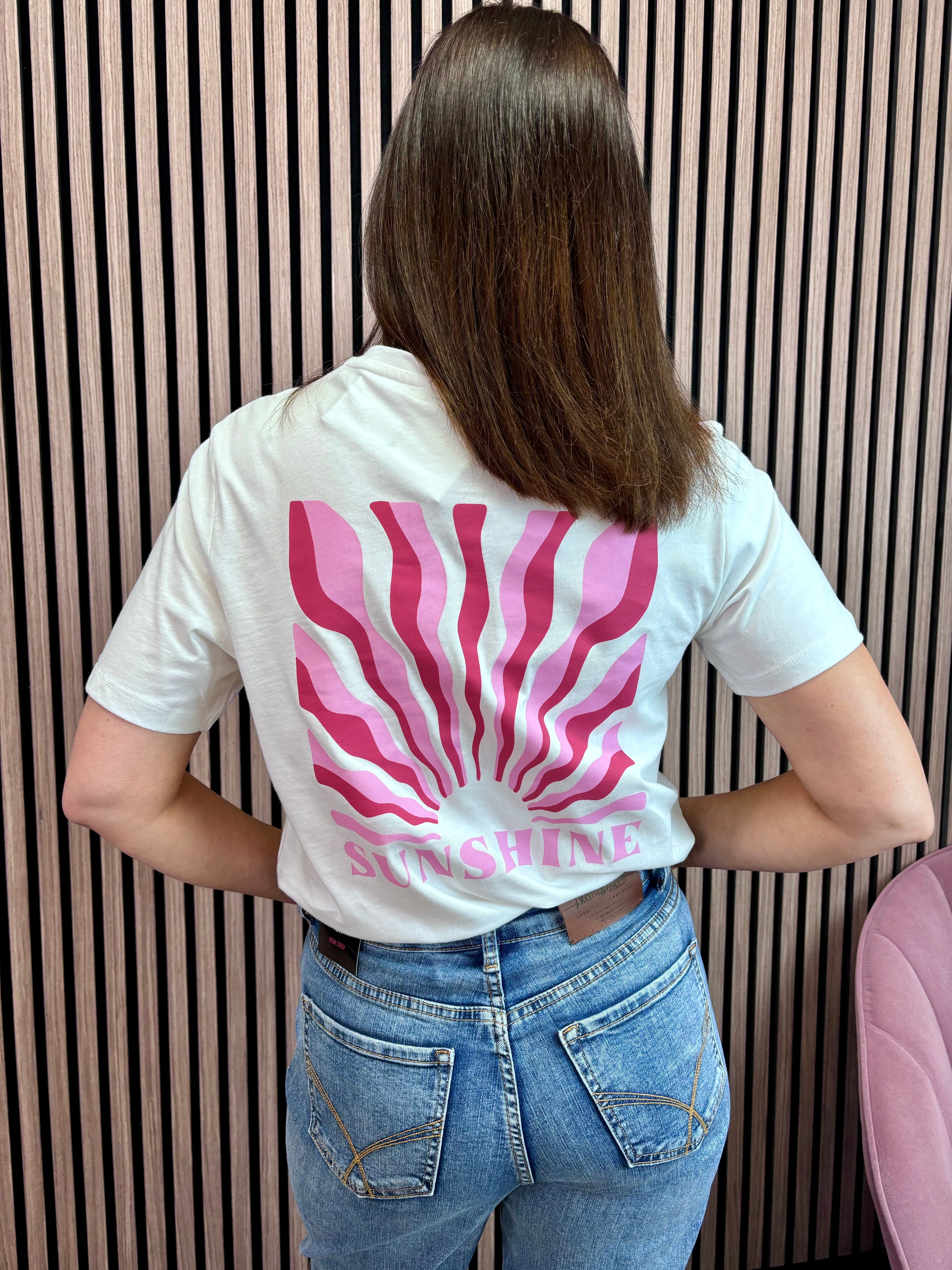 Hiva T-Shirt (White/Pink Sunshine)