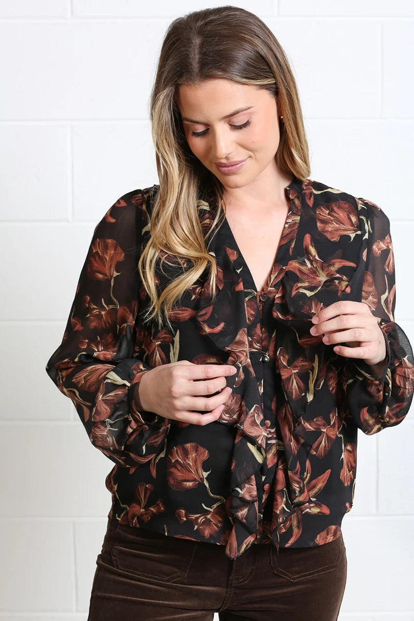 Anna Frill Top (Black)