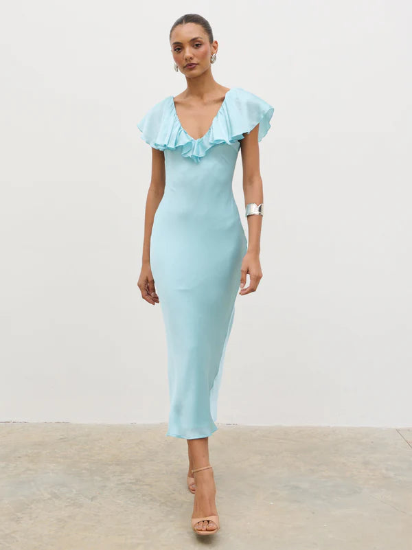 Adina Midaxi Dress (Seaspray Blue)