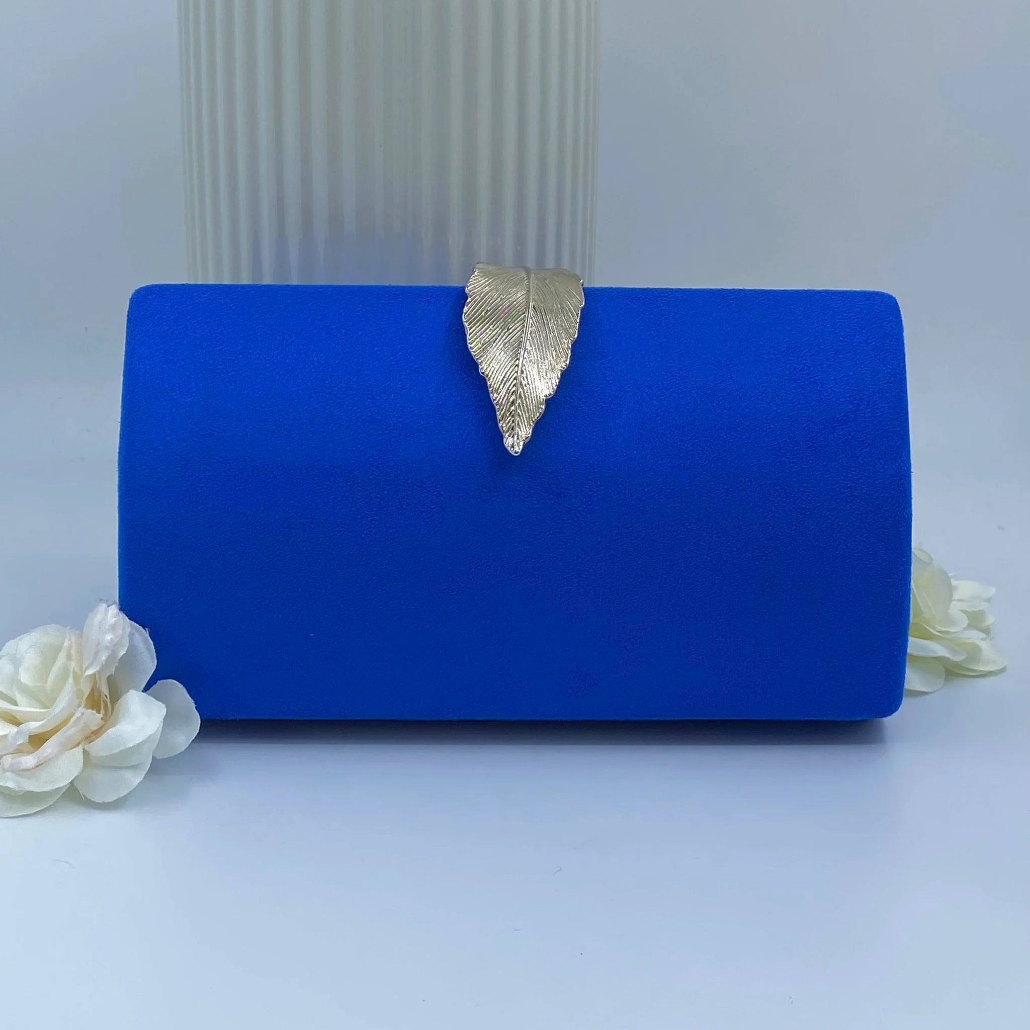MIRANDA SUEDE CLUTCH BAG (ROYAL BLUE)