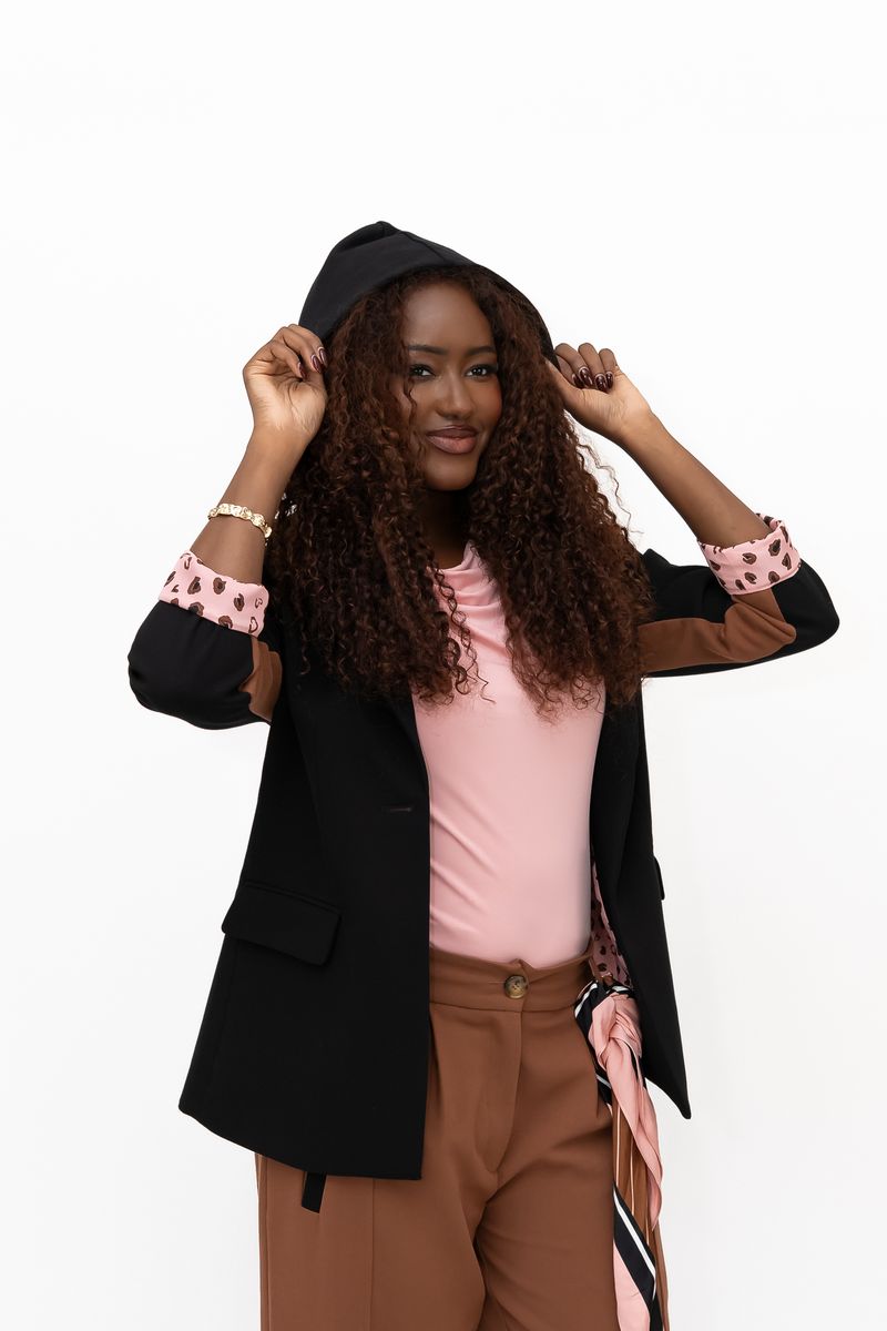 **PRESALE** Cosma Detachable Hooded Blazer (Black)