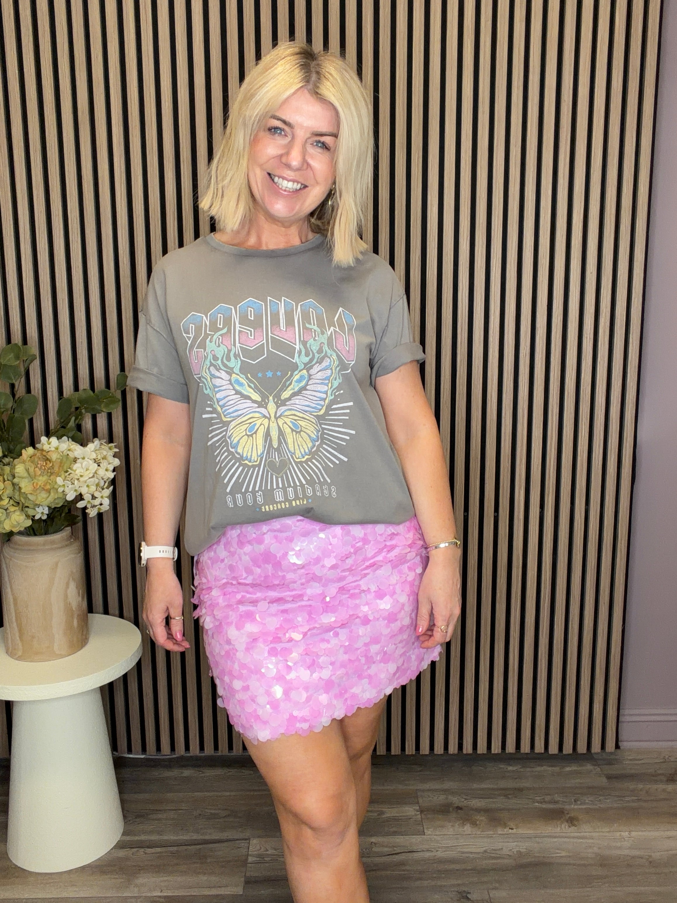 Tiffiny Mini Skirt (Pink)