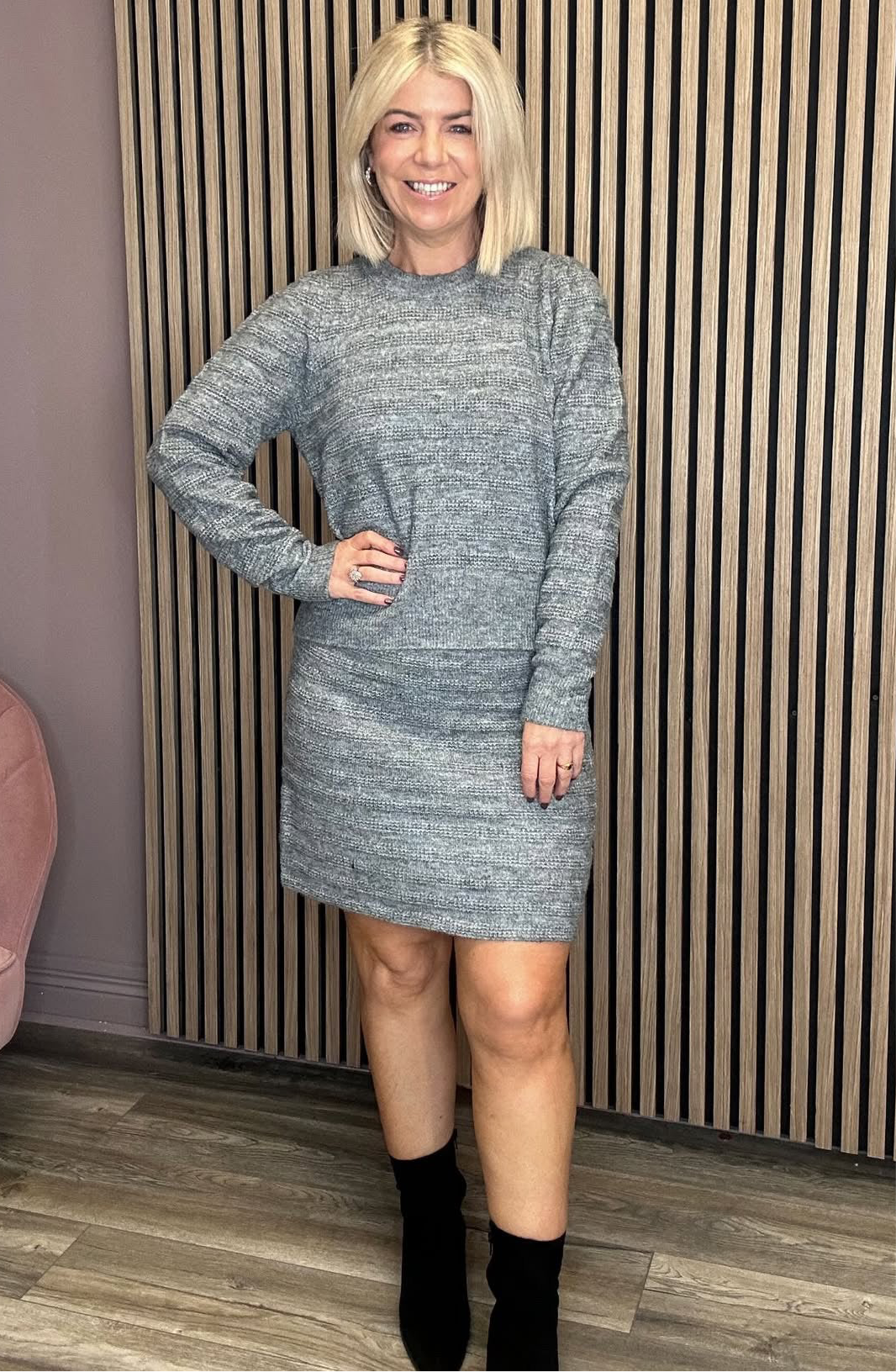 Jayla Knit Jumper (Medium Grey/Melange)