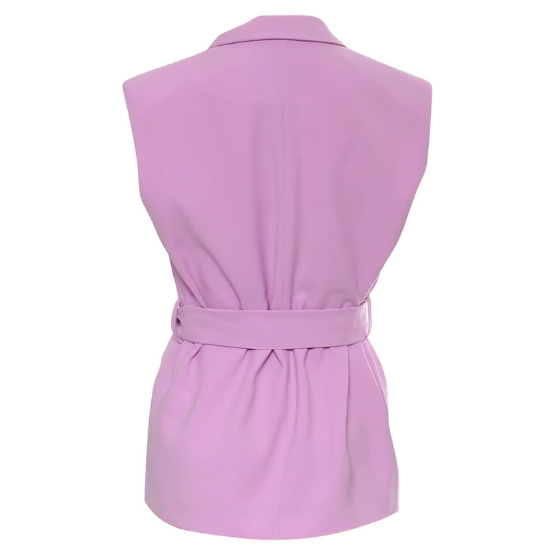 Carla Belted Waistcoat (Orchid)