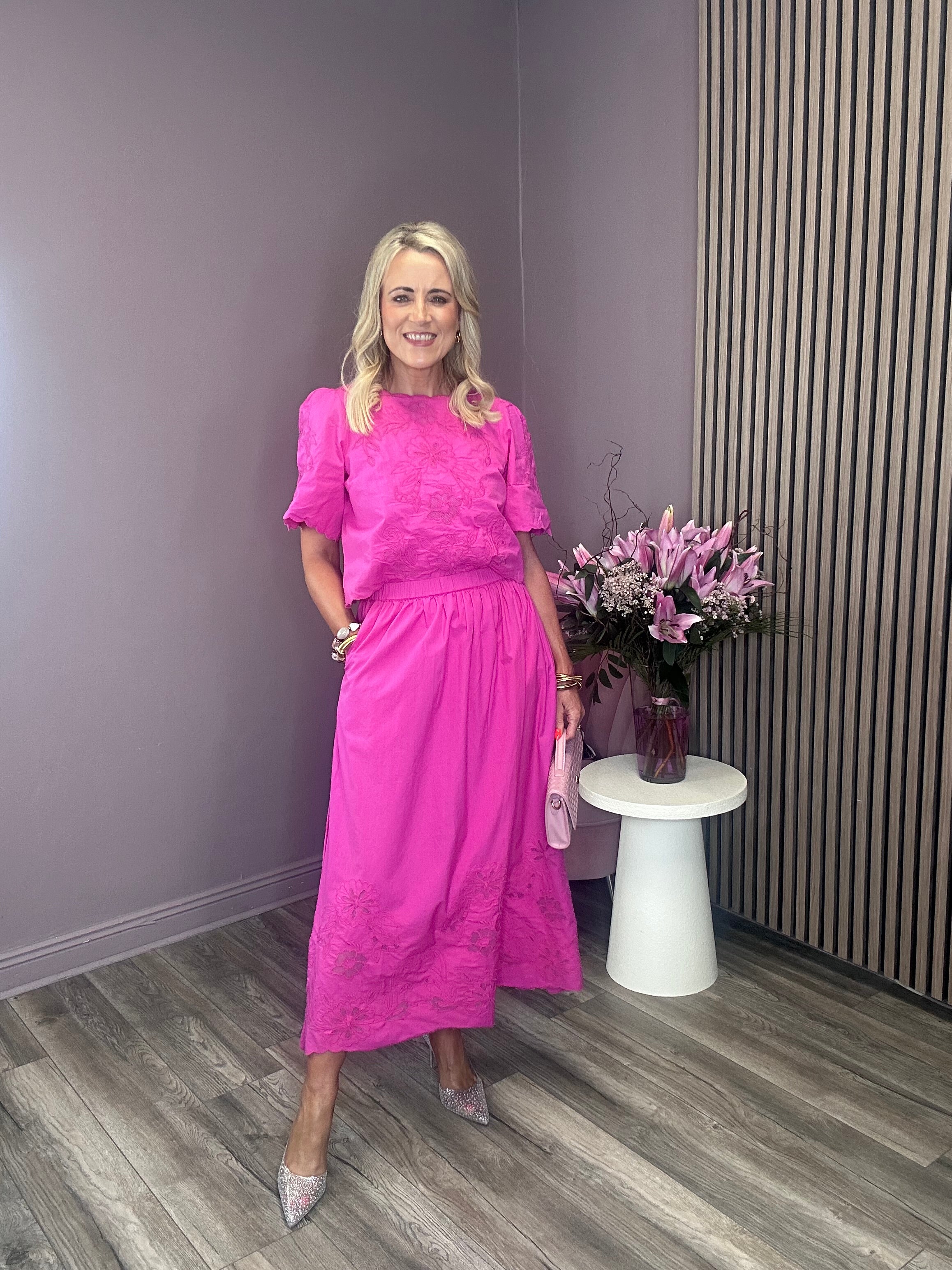Shona Ankle Skirt (Rose Violet)